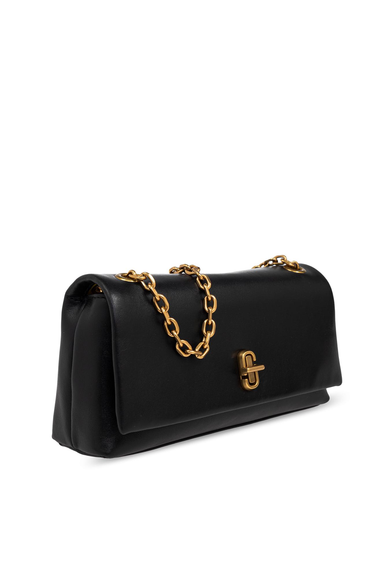 Marc Jacobs Leather Shoulder Wallet In Black