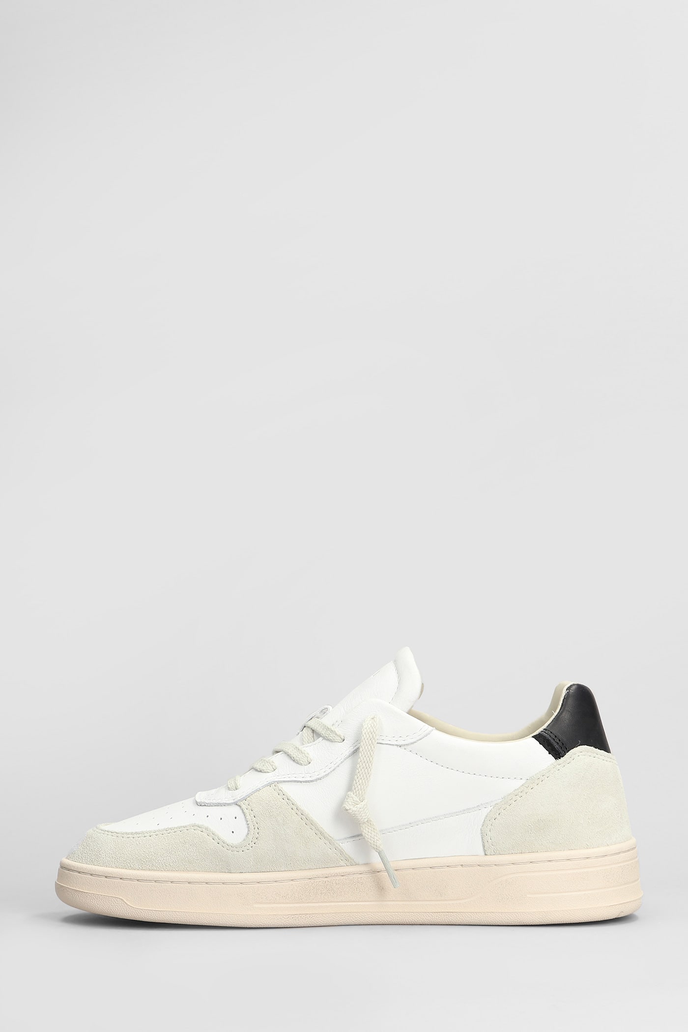 Shop Date Court 2.0 Sneakers In White Suede And Leather