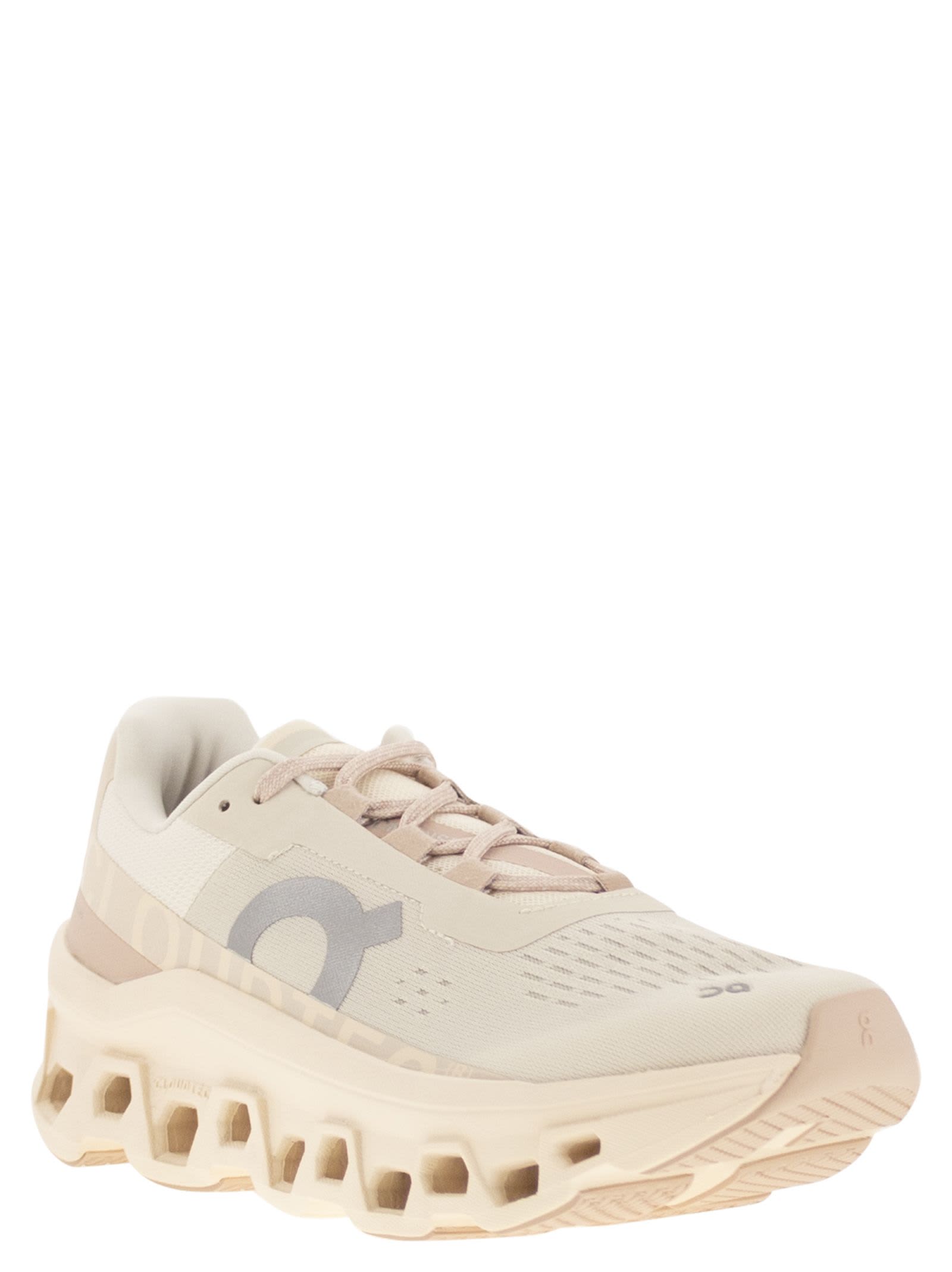 On Cloudmster Panelled Mesh Sneakers In Pink