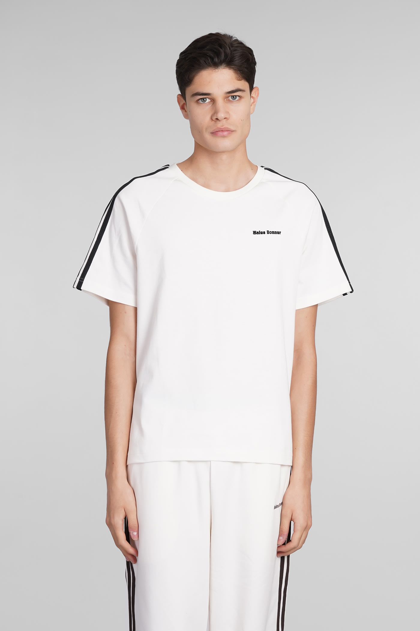 ADIDAS ORIGINALS BY WALES BONNER T-SHIRT IN WHITE COTTON