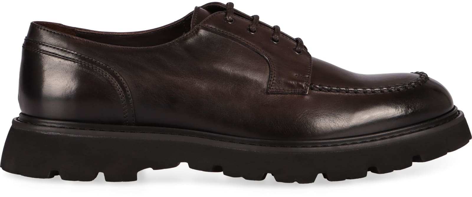 Shop Doucal's Leather Lace-up Shoes In Brown