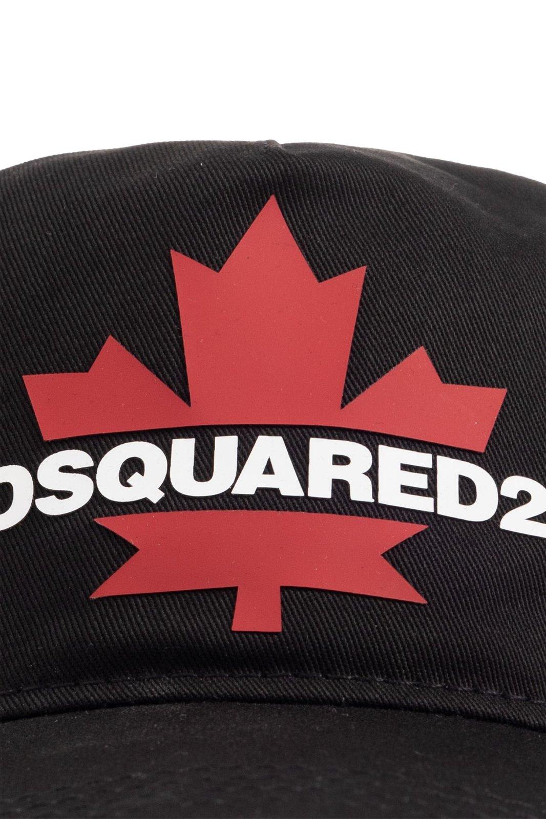 Shop Dsquared2 Logo Printed Baseball Cap In Nero