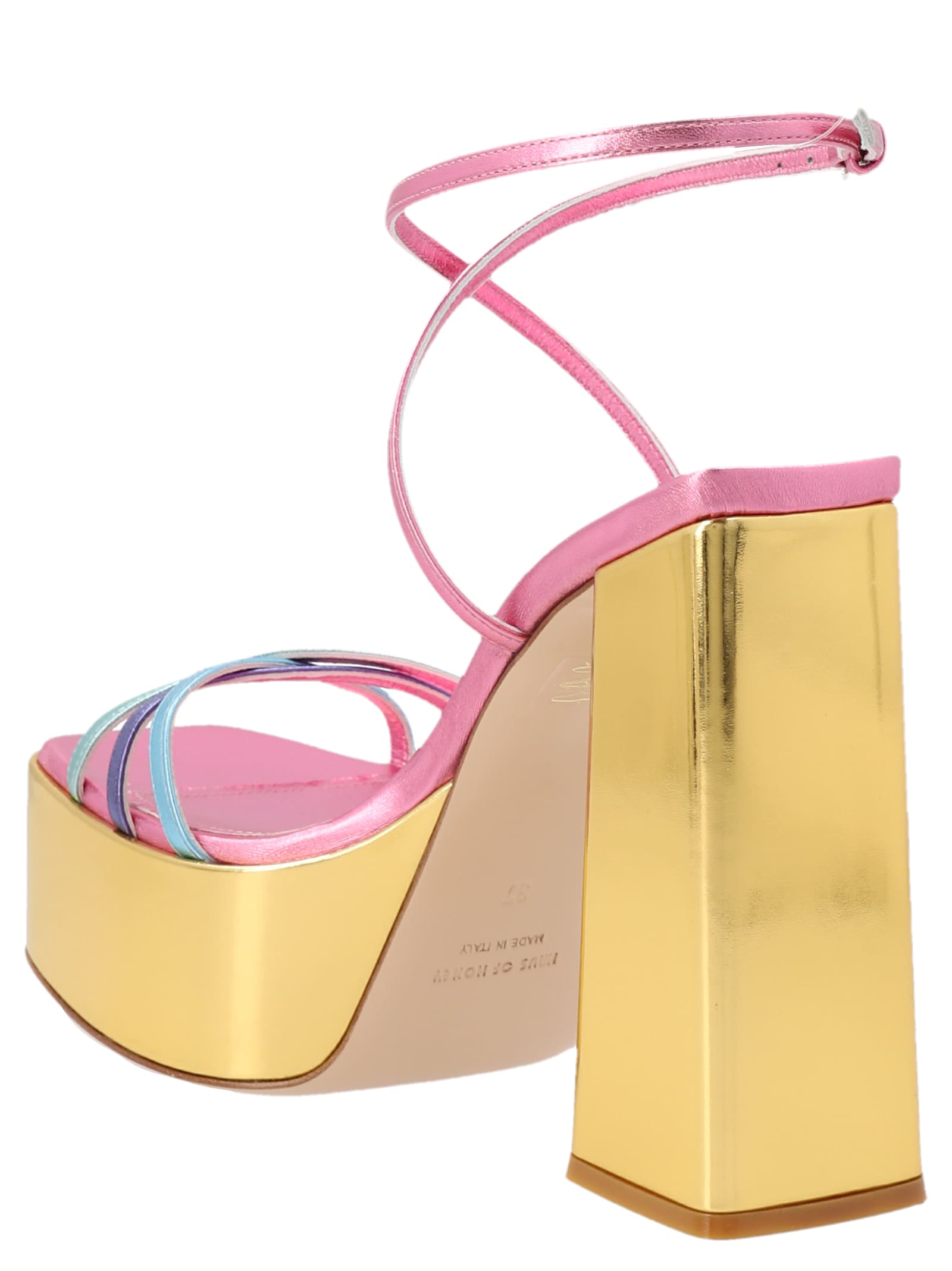 Shop Haus Of Honey Platform Sandals In Multicolor