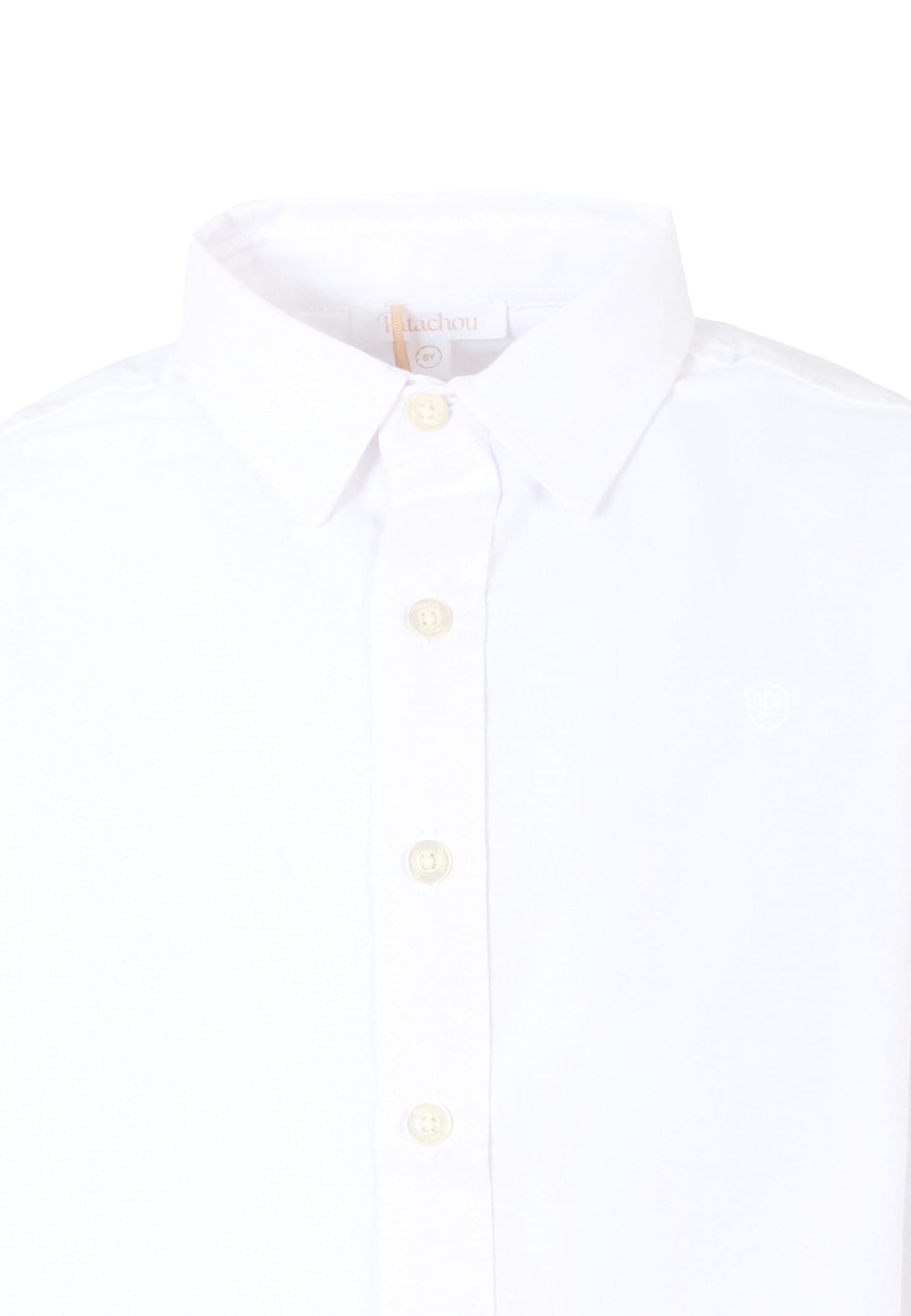 Patachou Long-sleeve Cotton Shirt In White