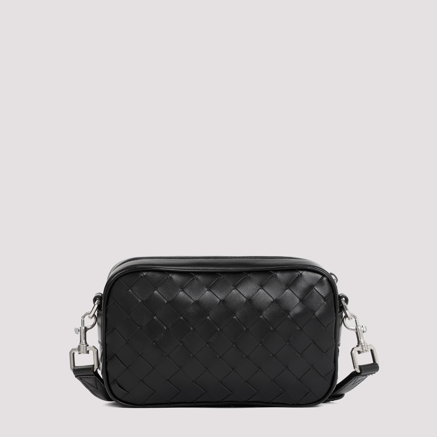 Bottega Veneta Mini Braided Camera Bag In Black