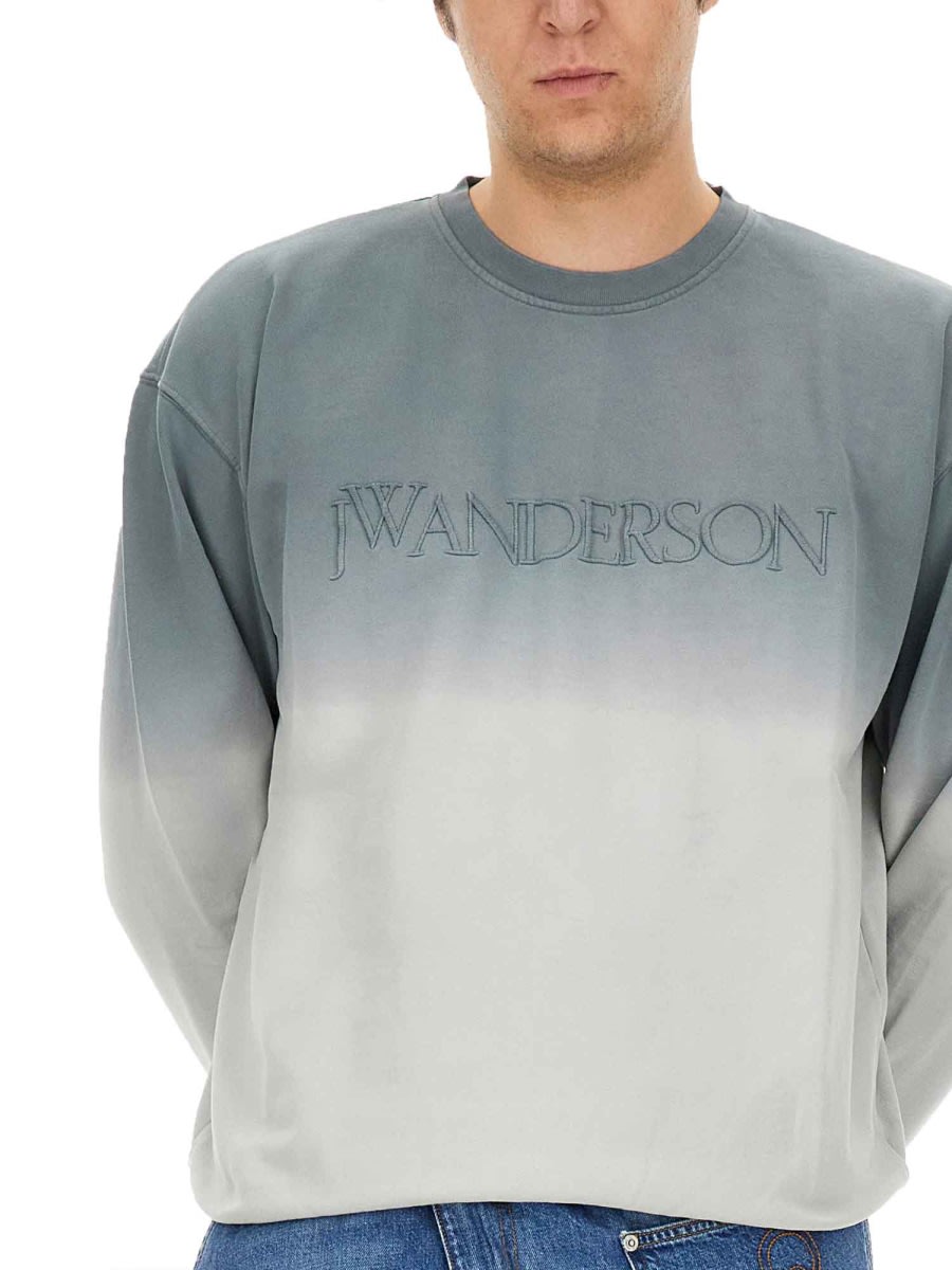 Shop Jw Anderson Sweatshirt With Logo In Grey