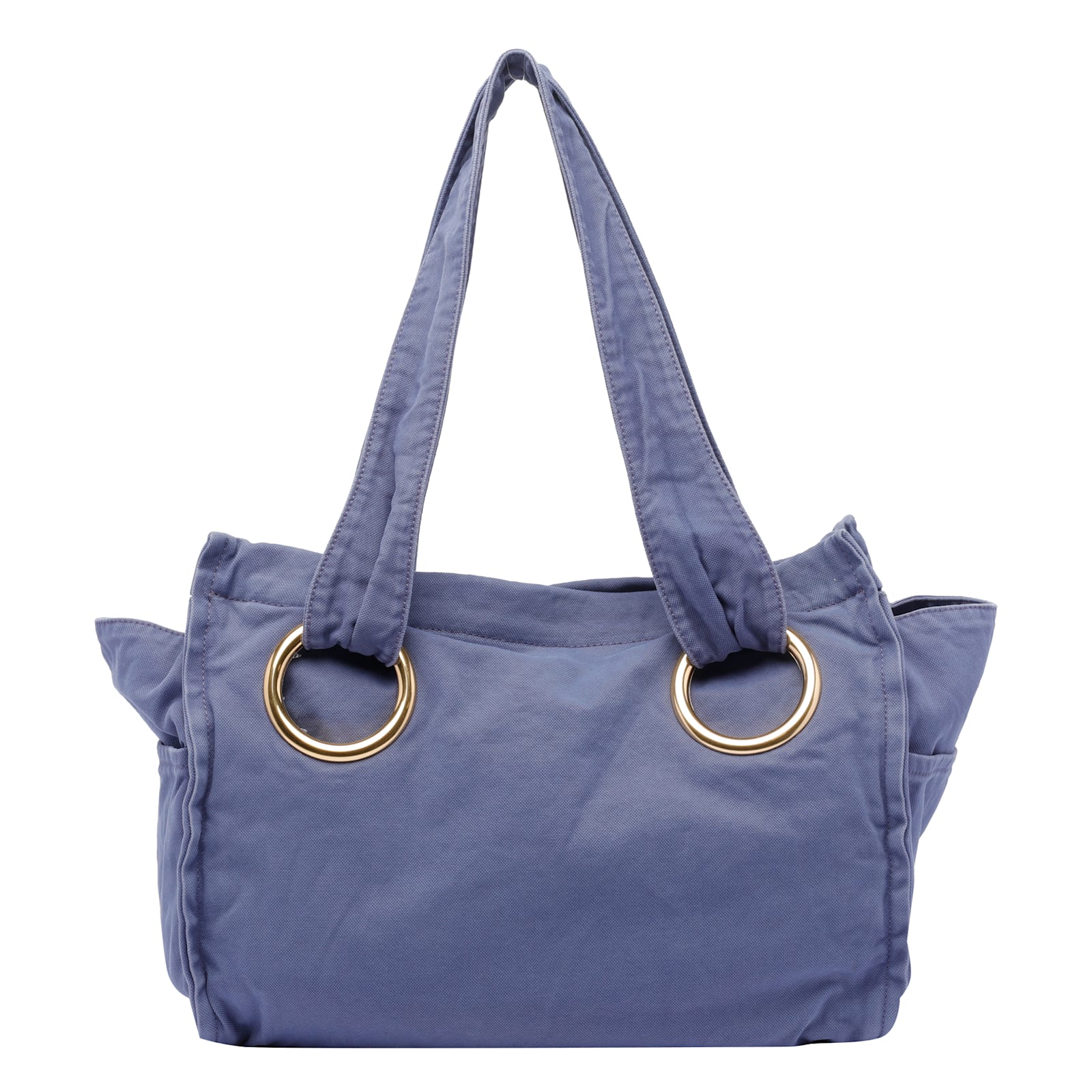 Chloé Womens Evening Blue Plage Medium Cotton Tote Bag