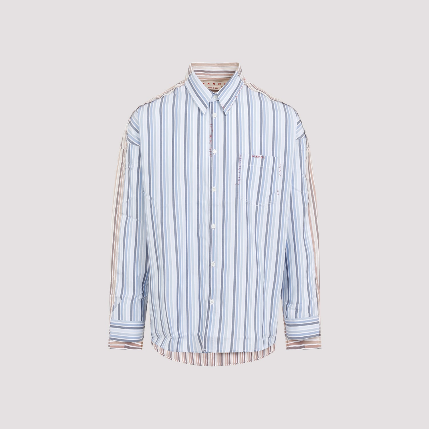 Shop Marni Cotton Shirt In Lake