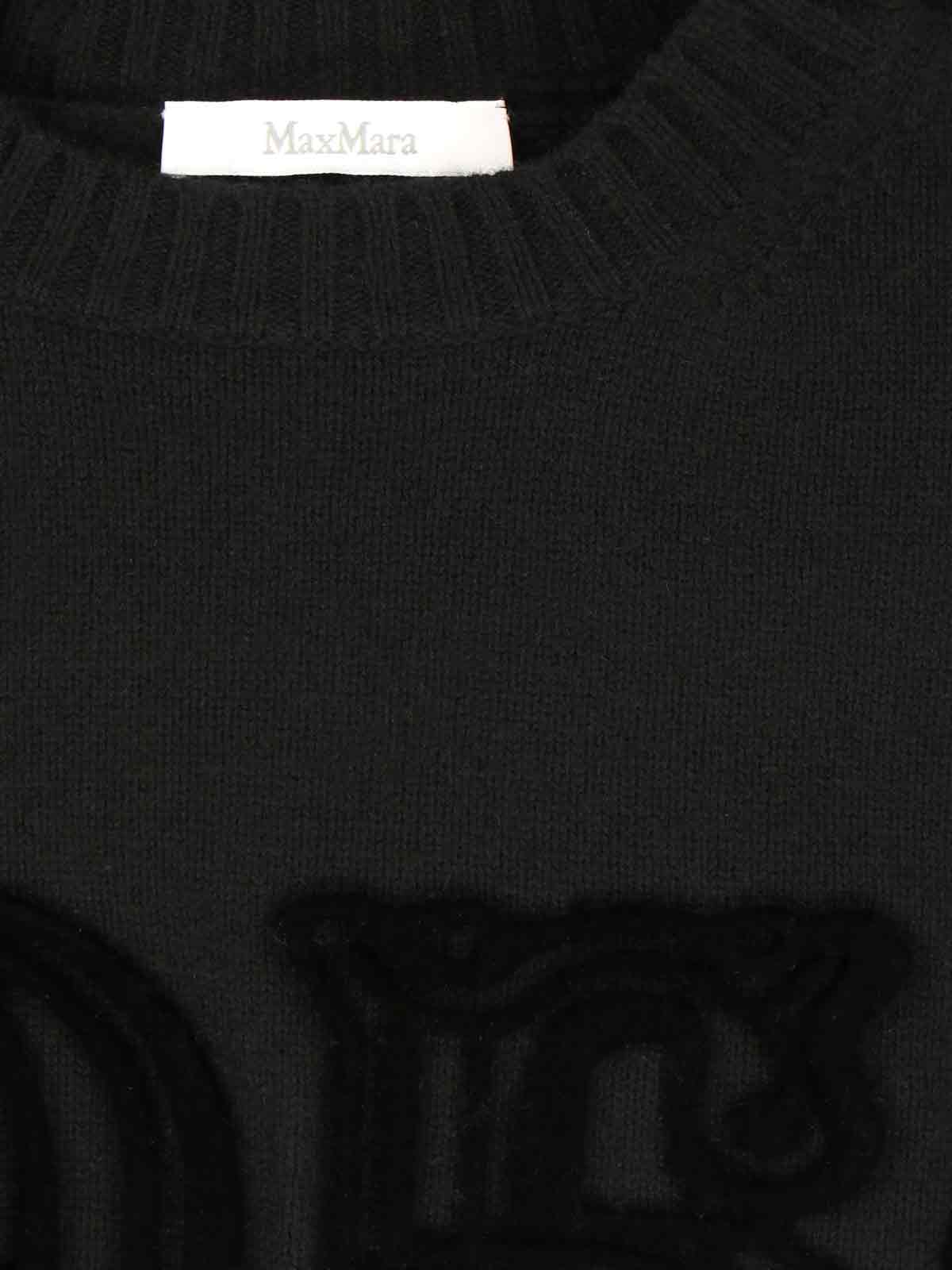 Max Mara Logo Sweater In Black
