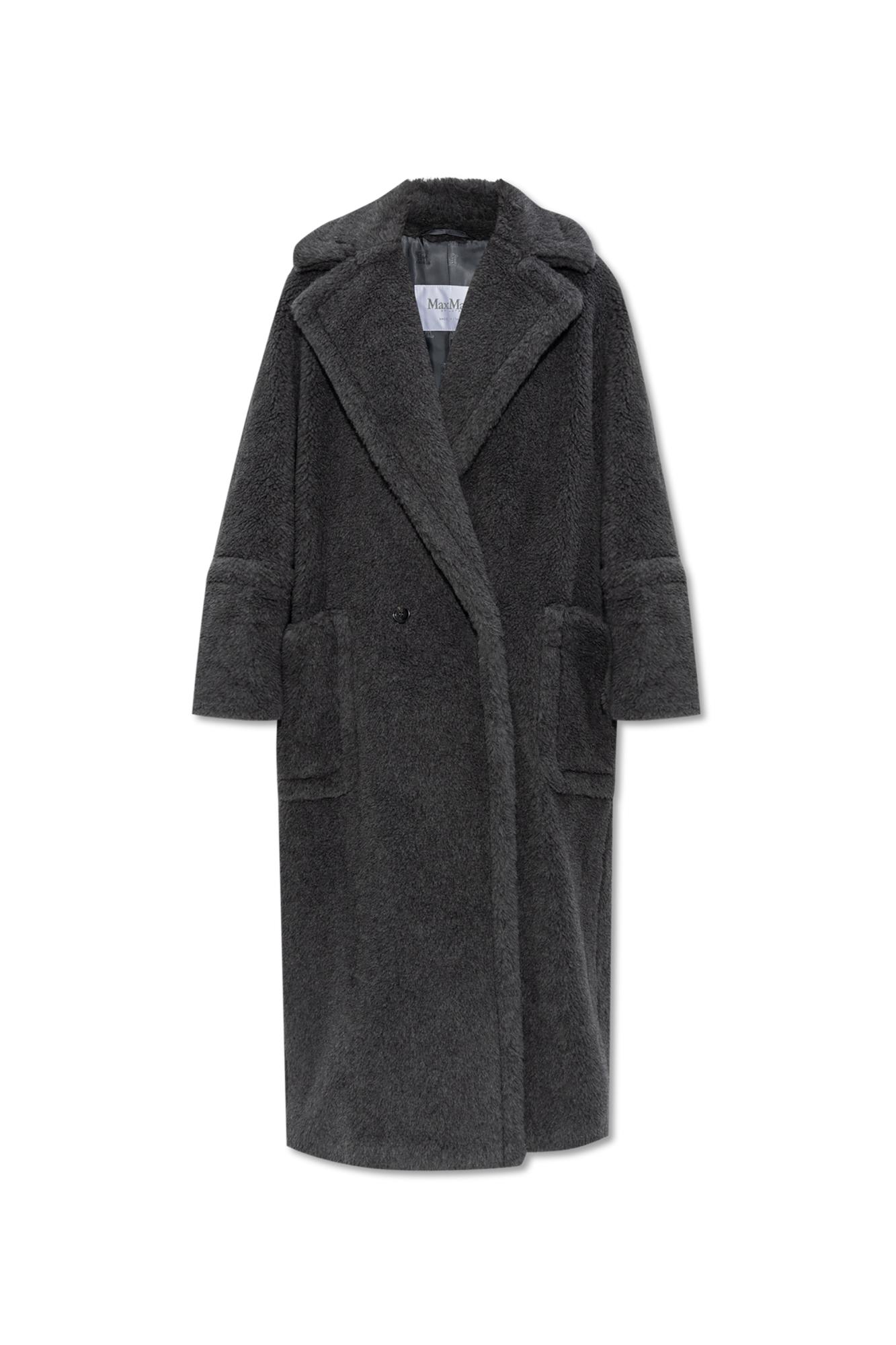 Shop Max Mara Wool Coat Kadiak In Grey