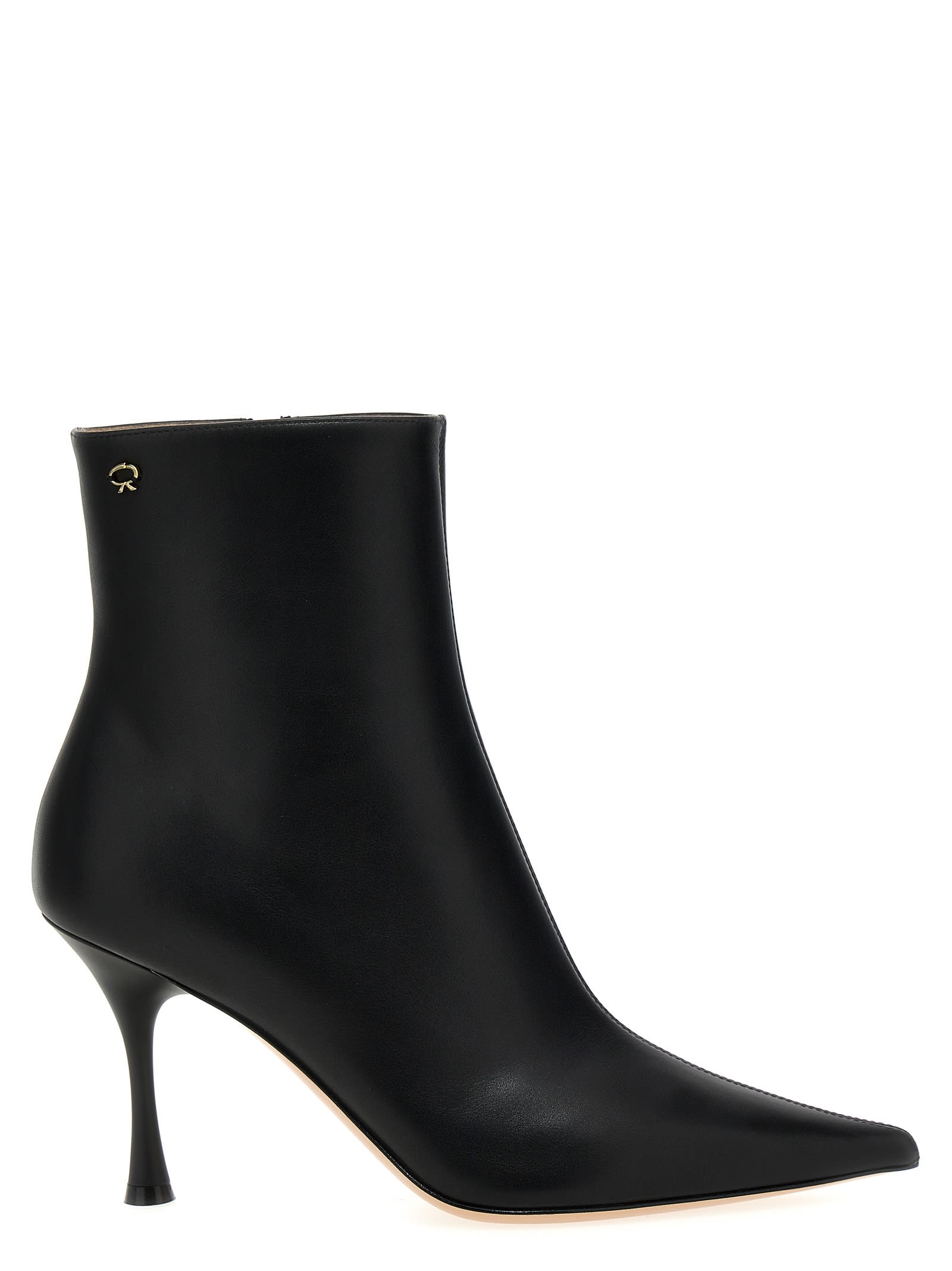 Gianvito Rossi Leather Ankle Boots In Black