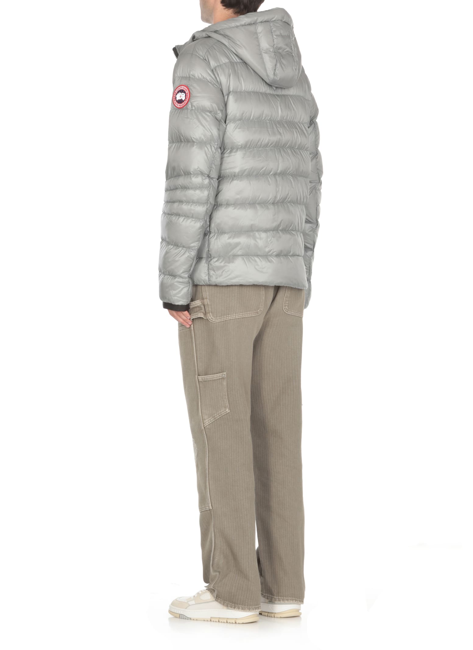 Shop Canada Goose Crofton Hoody Down Jacket In Grey