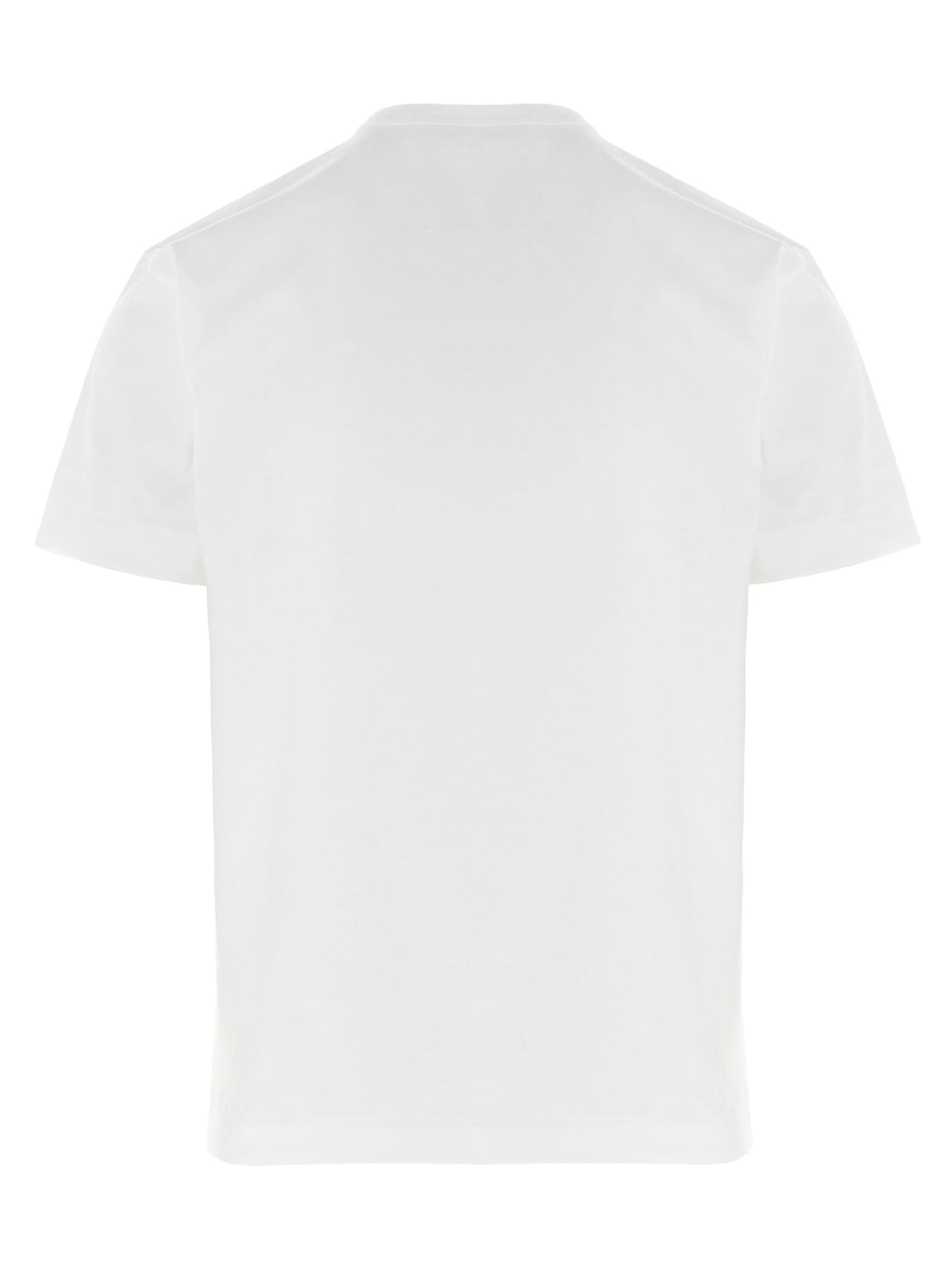 Shop Comme Des Garçons Play Play T-shirt In Bianco