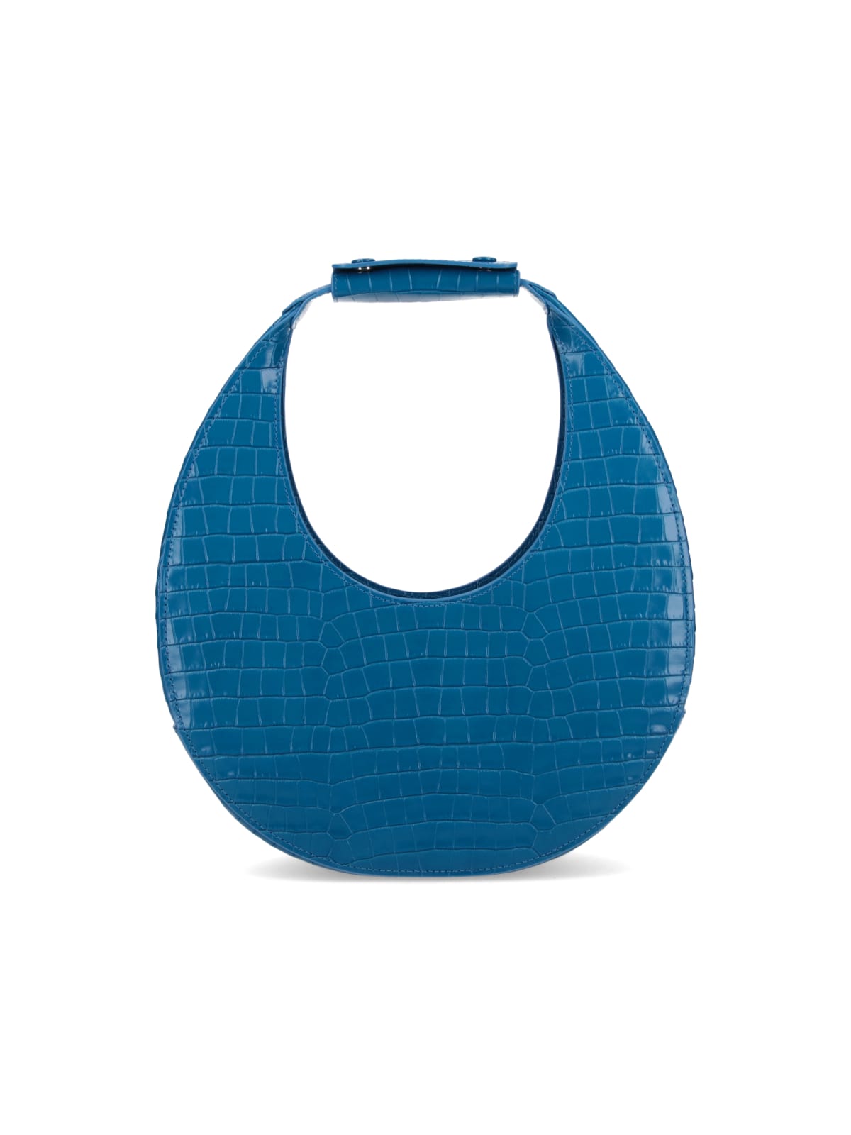 Shop Staud Moon Handbag In Blue