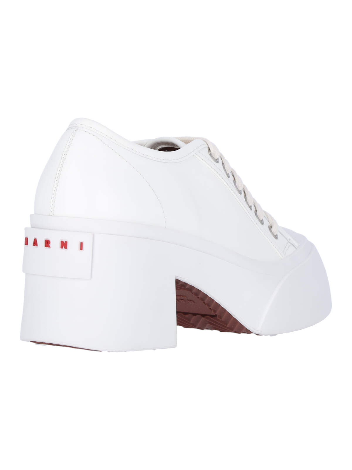 Shop Marni Heel Sneakers In White
