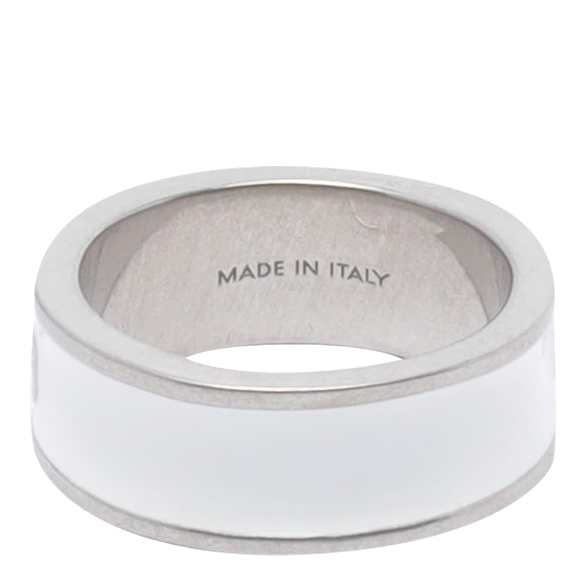 Mm6 Maison Margiela Numeric Signature Logo Ring In White