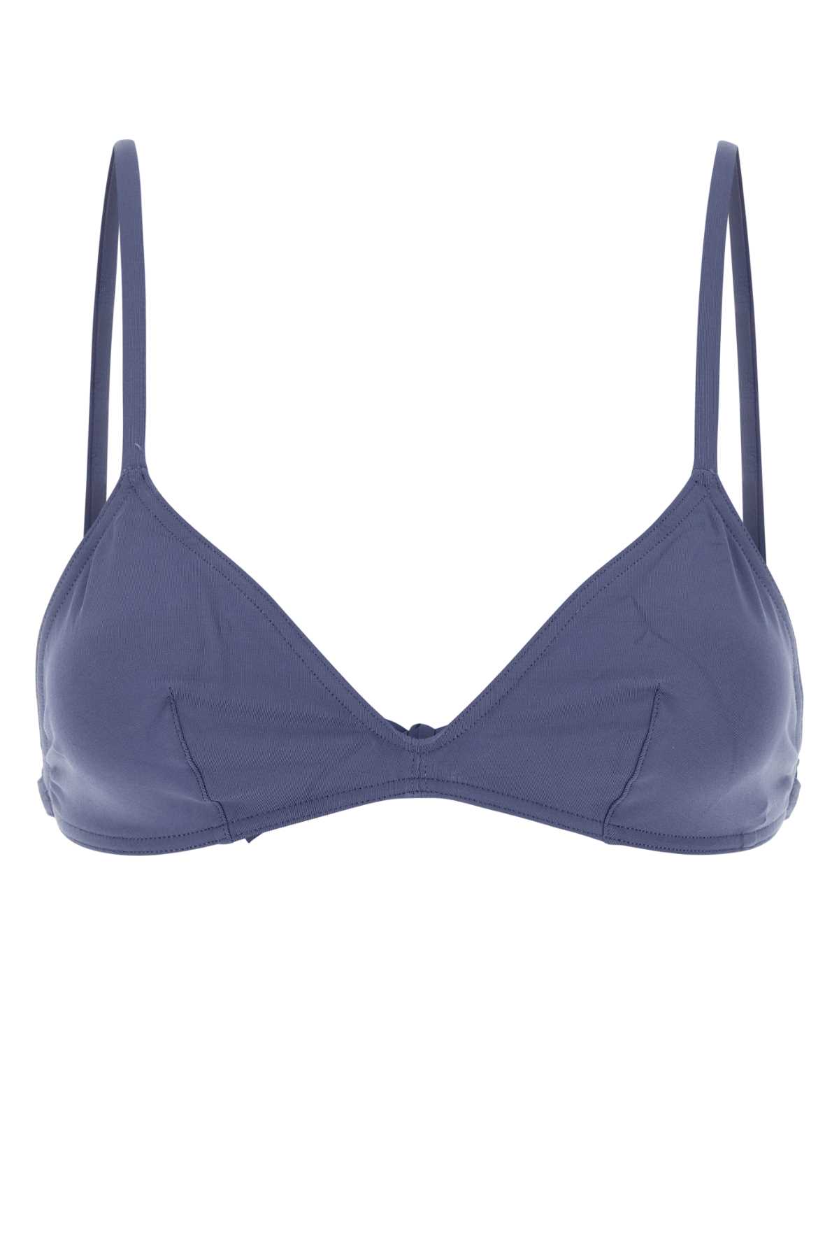 Eres Women Blu Stretch Nylon Tourbillon Bikini Top In Blue