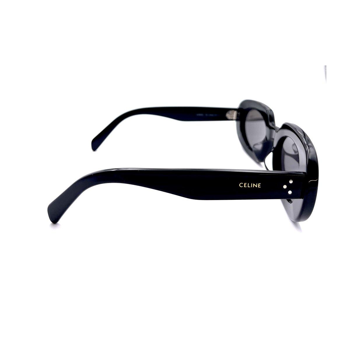 Celine Bold 3 Dots Acetate Oval Sunglasses In 01a - Black