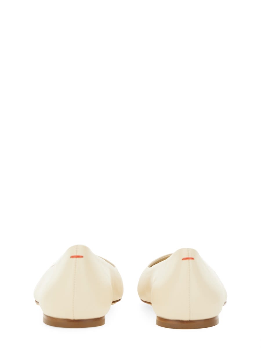 Aeyde Aeydē "ida" Dancer Nappa Leather Flats In White
