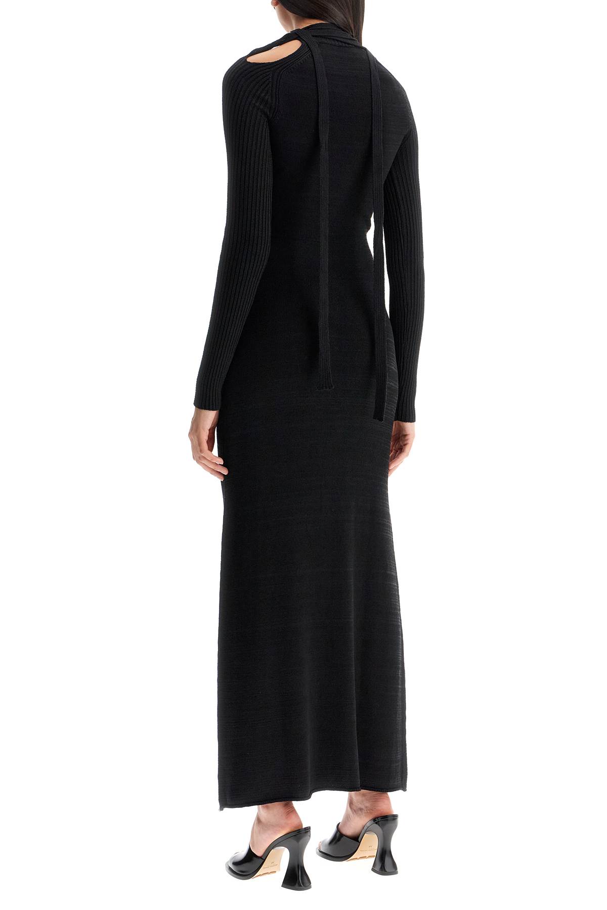 Shop Y/project Maxi Knit Dress In Italian In Black (black)