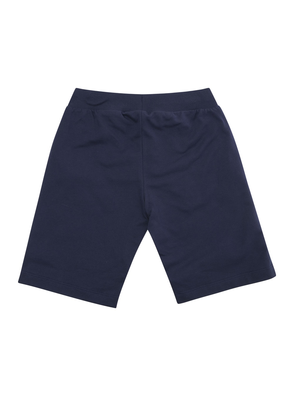 Shop Moschino Blue Shorts With Logo Print And Drawstring In Cotton Boy