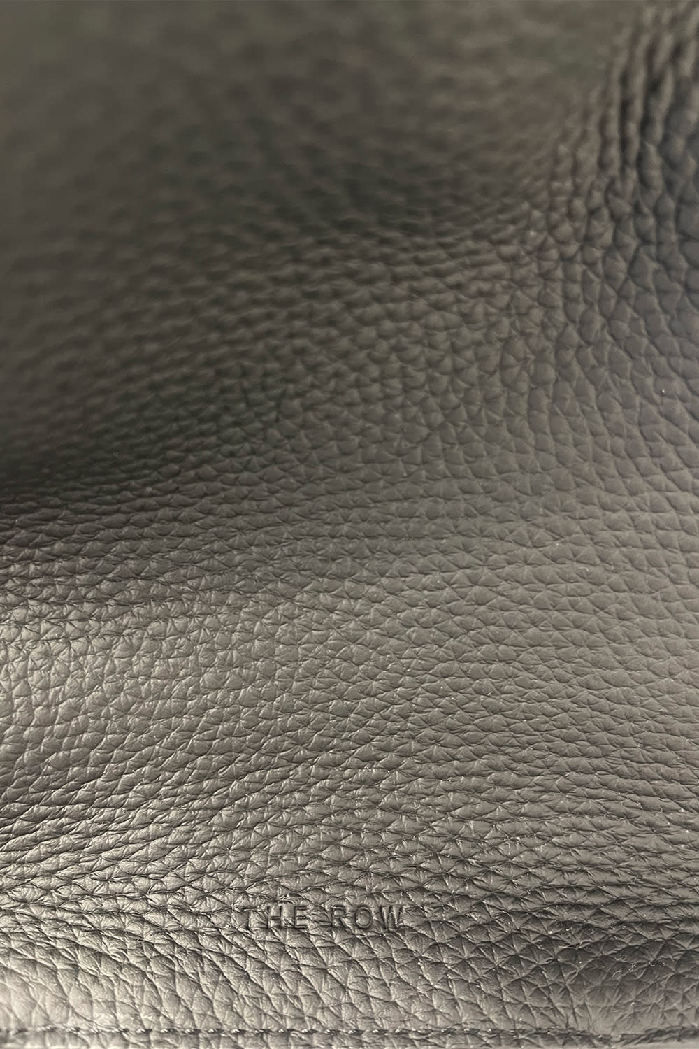 The Row Marlo Grained Leather Tote Bag In Black