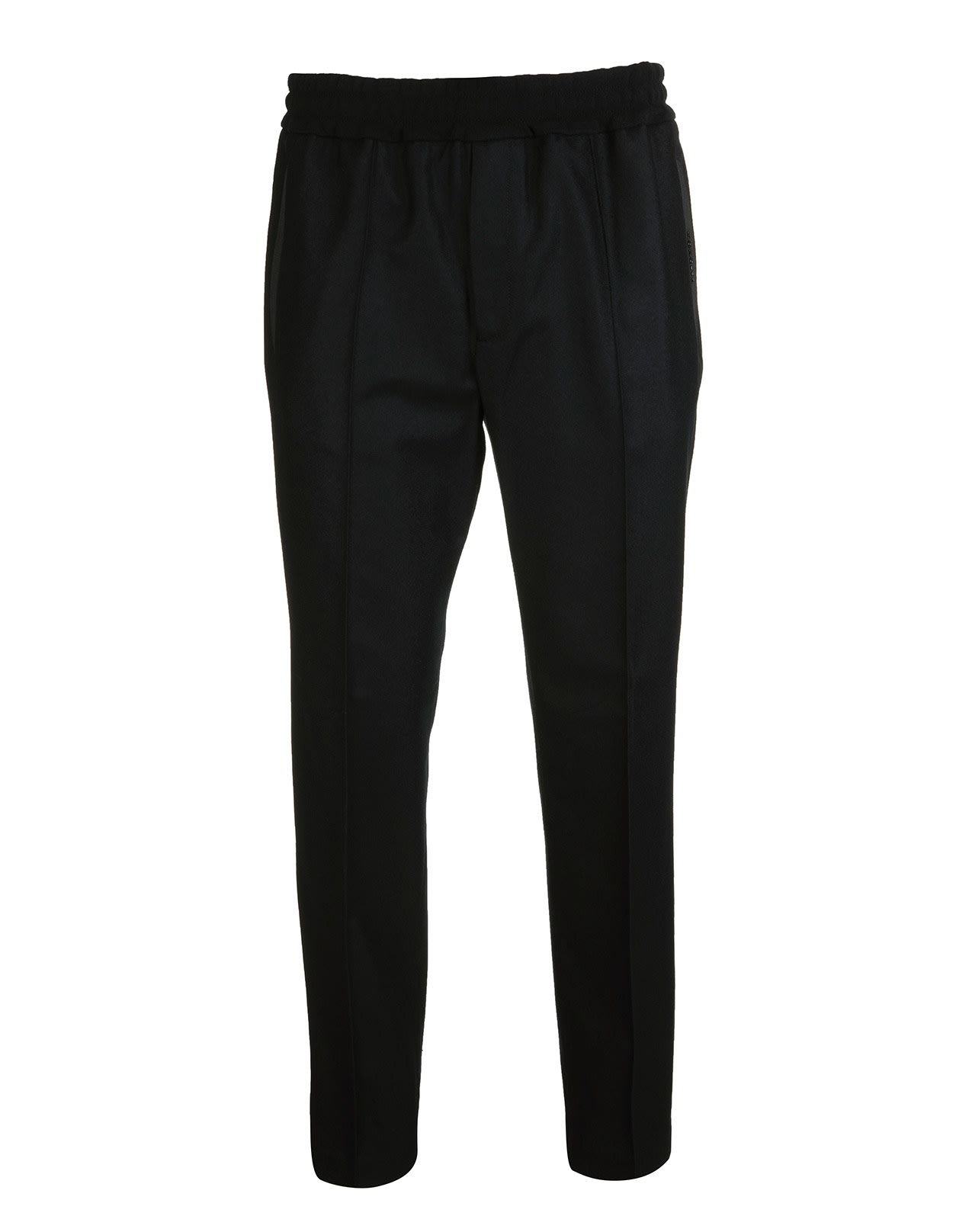 Moncler Man Black Flannel Trousers