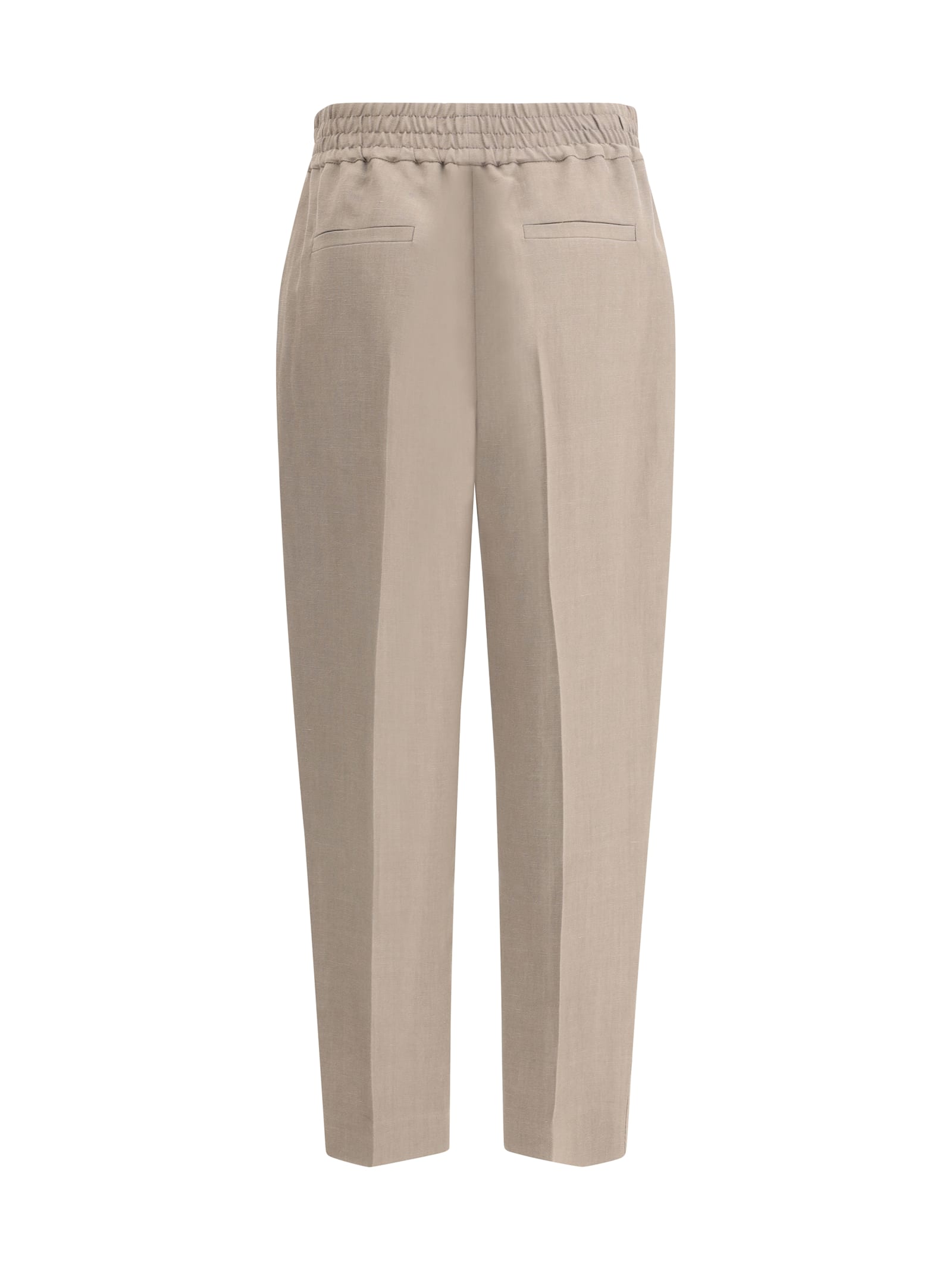 Brunello Cucinelli Cotton Trousers In Cacao
