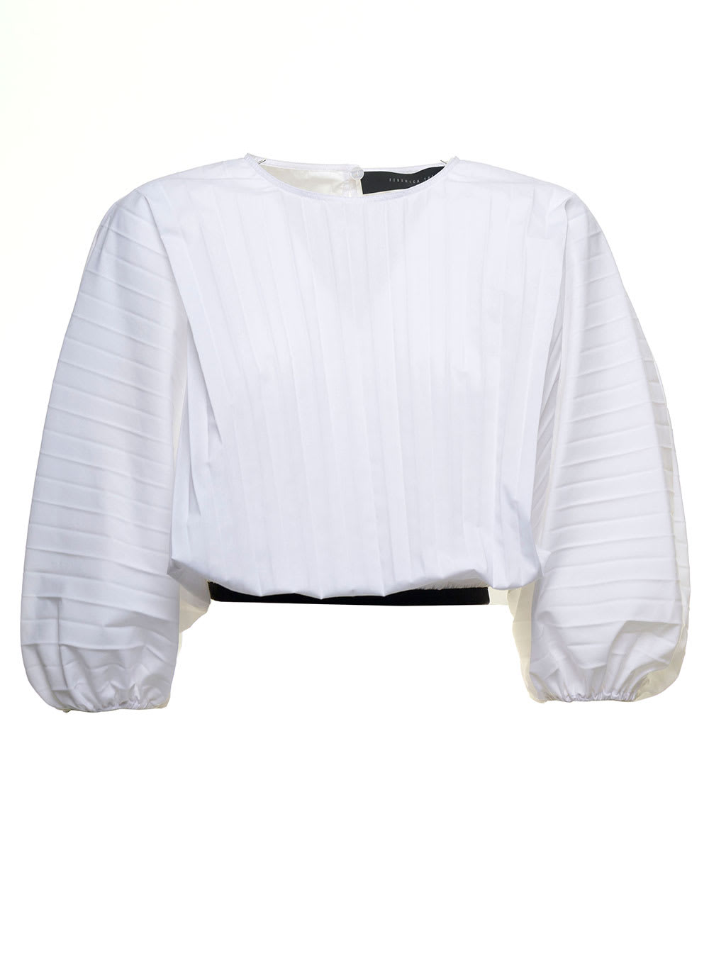 Federica Tosi Cropped Pleated Cotton Blouse