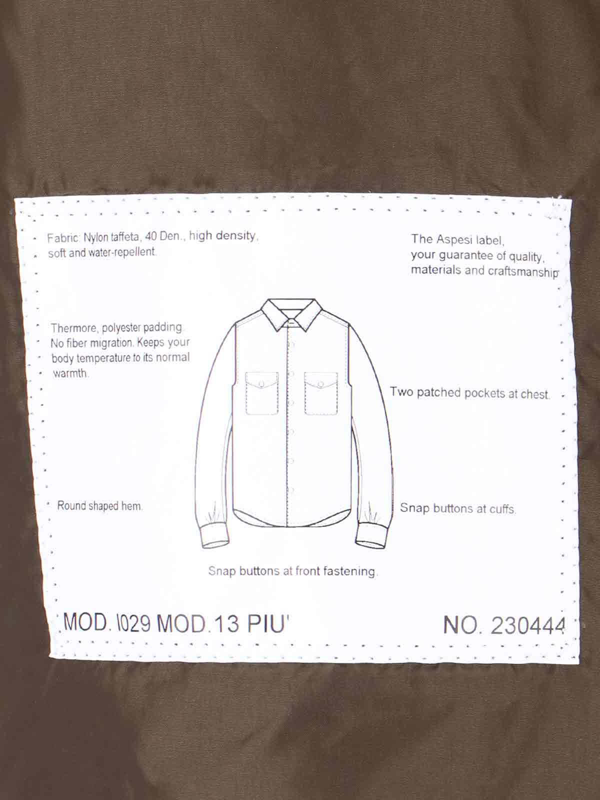 Aspesi 13 Plus Shirt Long Sleeves In Green