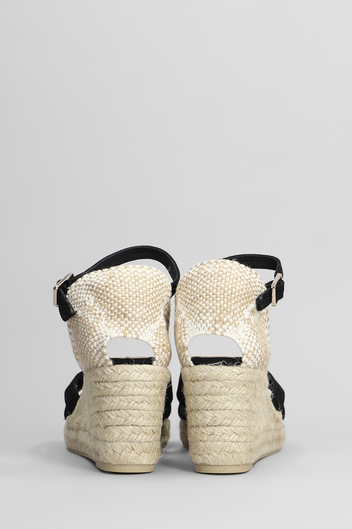 CASTAñER BRUNA-6-001 WEDGES IN BLACK CANVAS
