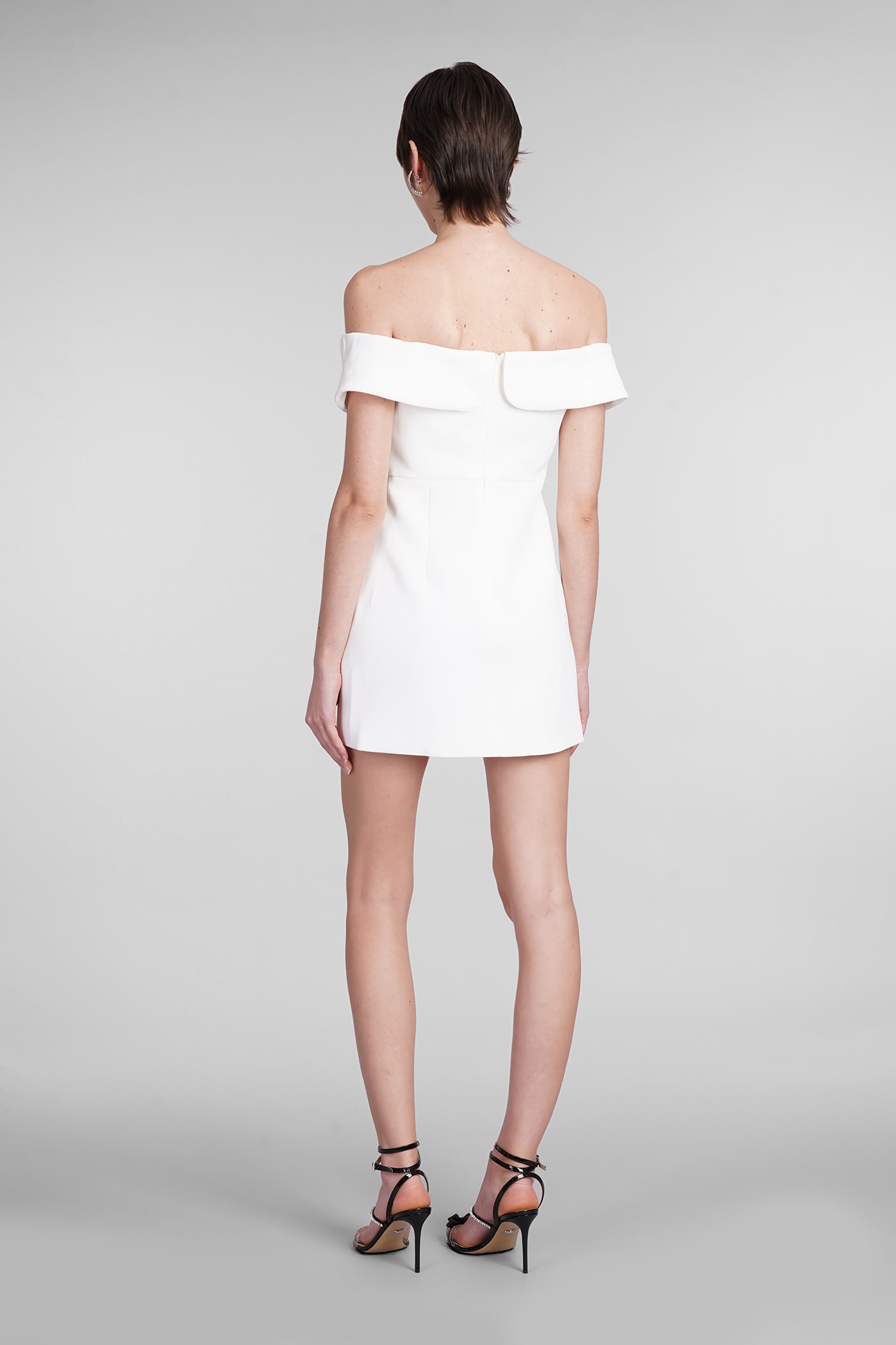 Shop Self-portrait Dress In White Polyester