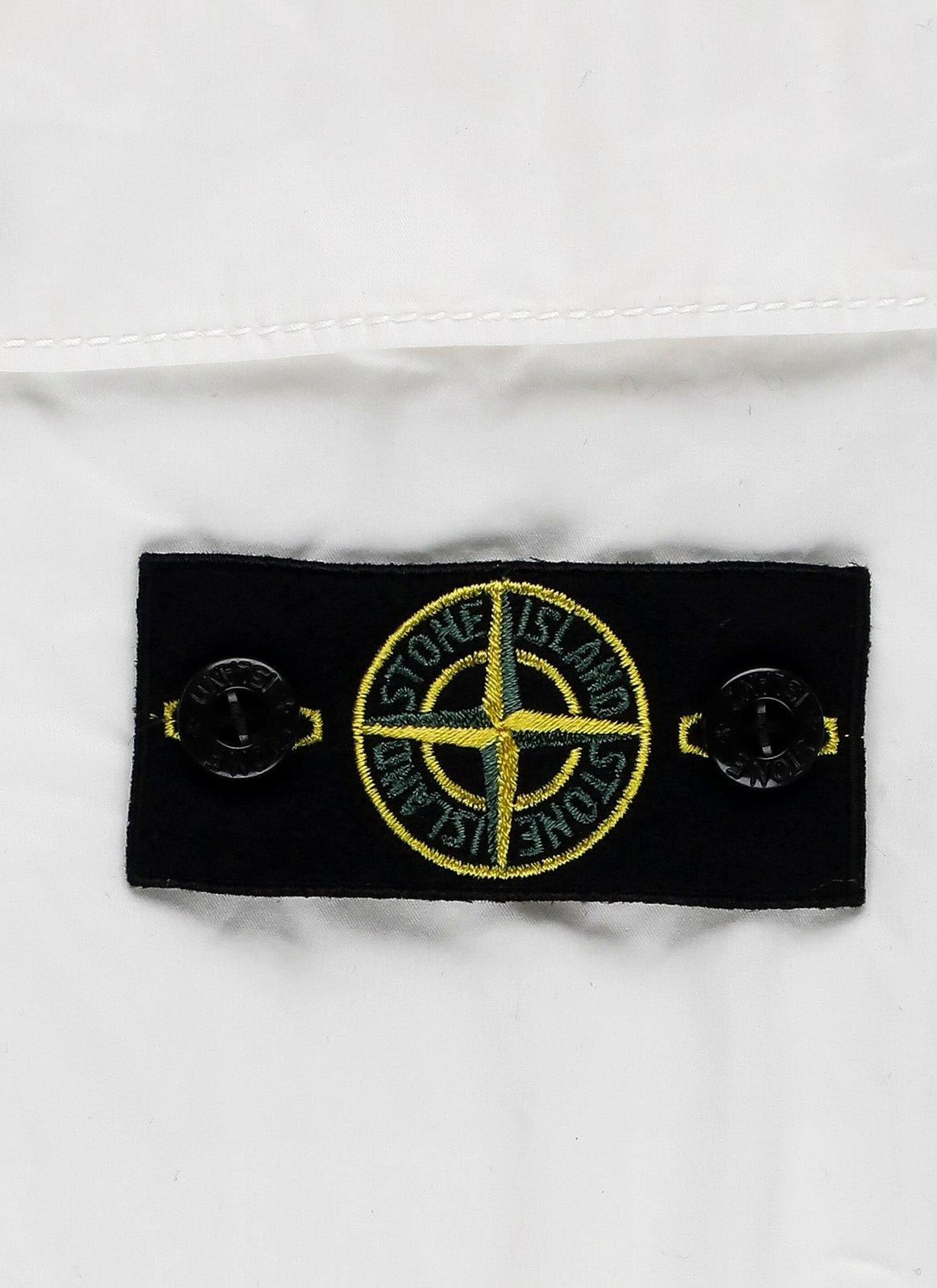 Shop Stone Island Junior Compass-patch Straight-leg Cargo Trousers In Bianco
