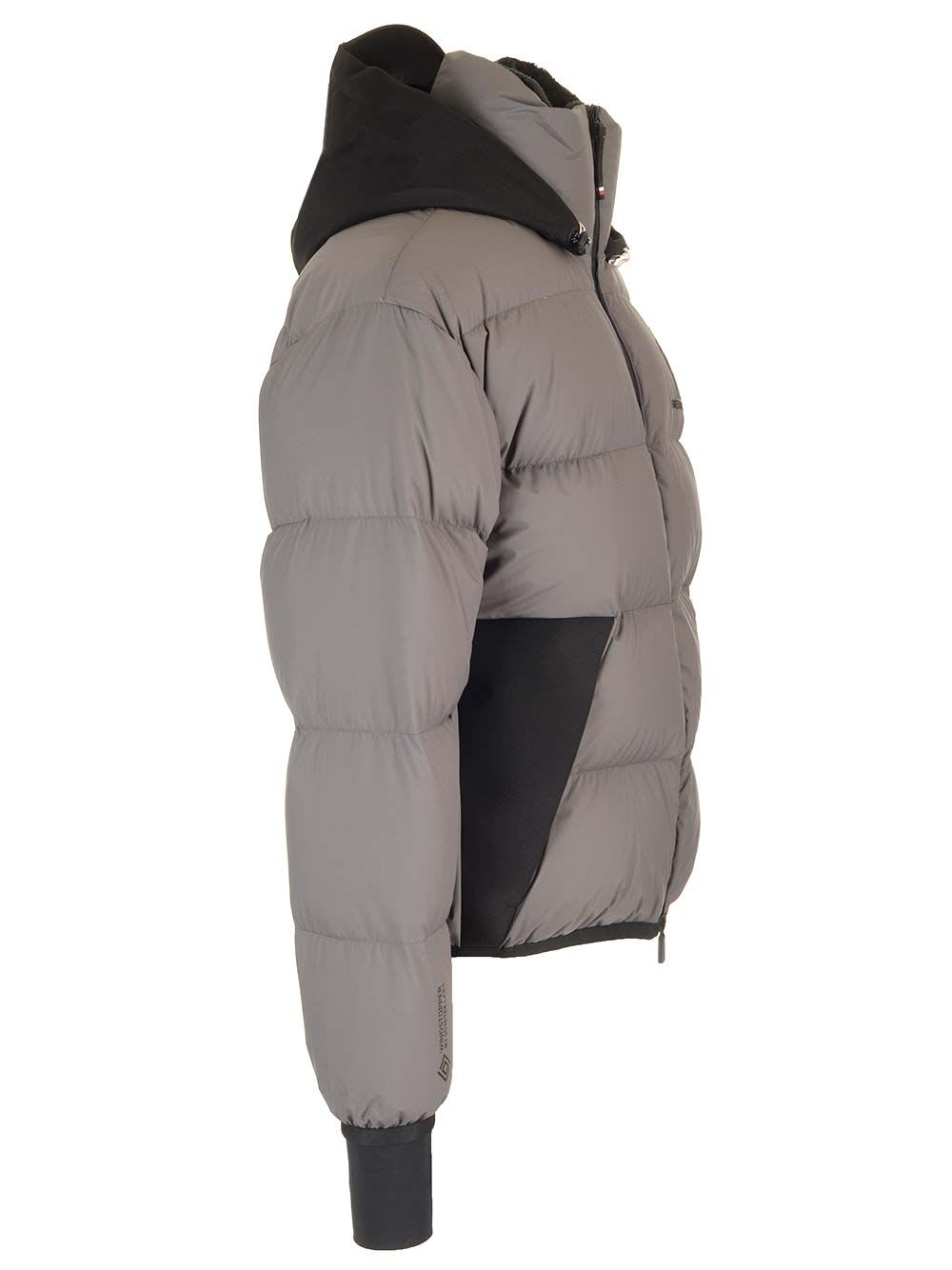 Shop Moncler Marcassin Down Jacket In Grey