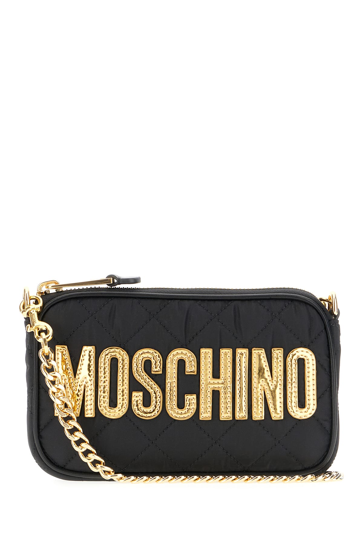 Shop Moschino Black Nylon Crossbody Bag In B2555