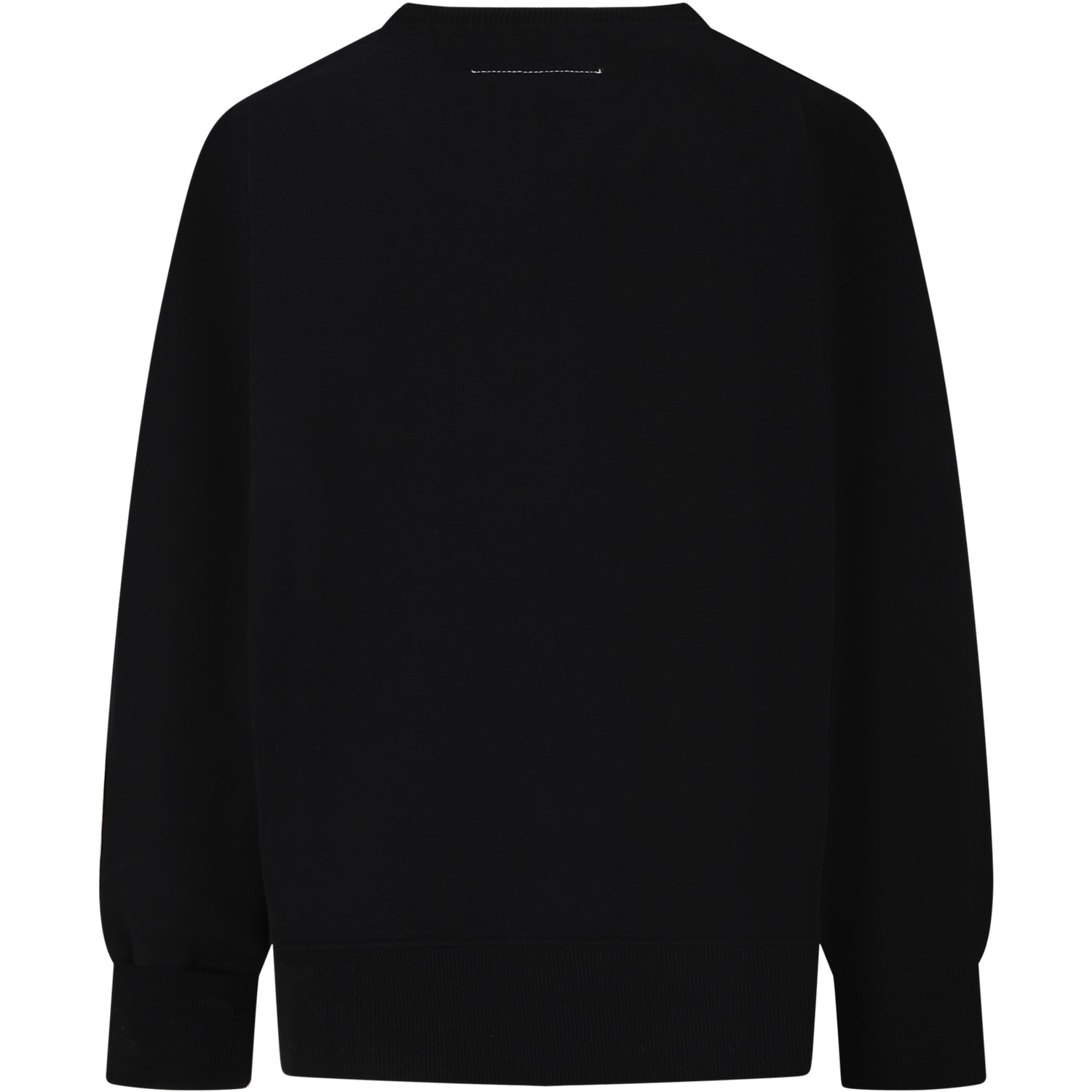 Shop Mm6 Maison Margiela Black Sweatshirt For Kids In M6900