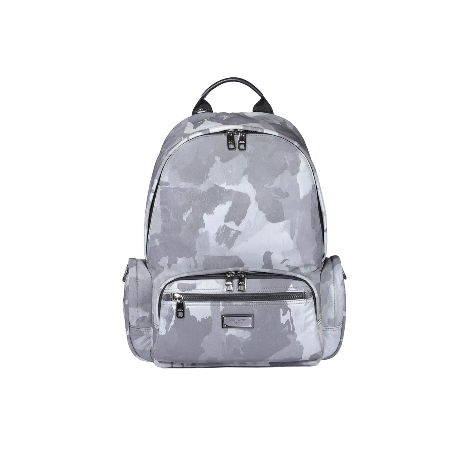 Dolce & Gabbana Camouflage Backpack In Gray