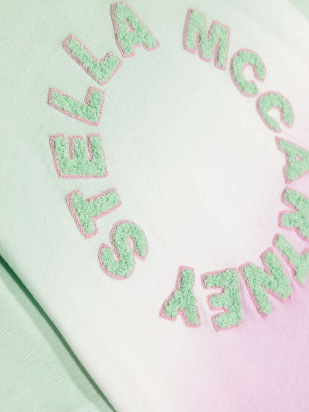 Shop Stella Mccartney Medallion Logo Ombré T-shirt In Pastel Multicolour