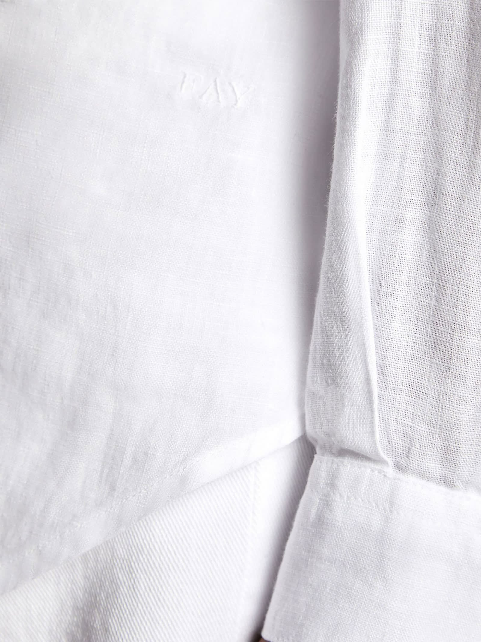 Shop Fay Shirt In Garment-dyed Linen In White