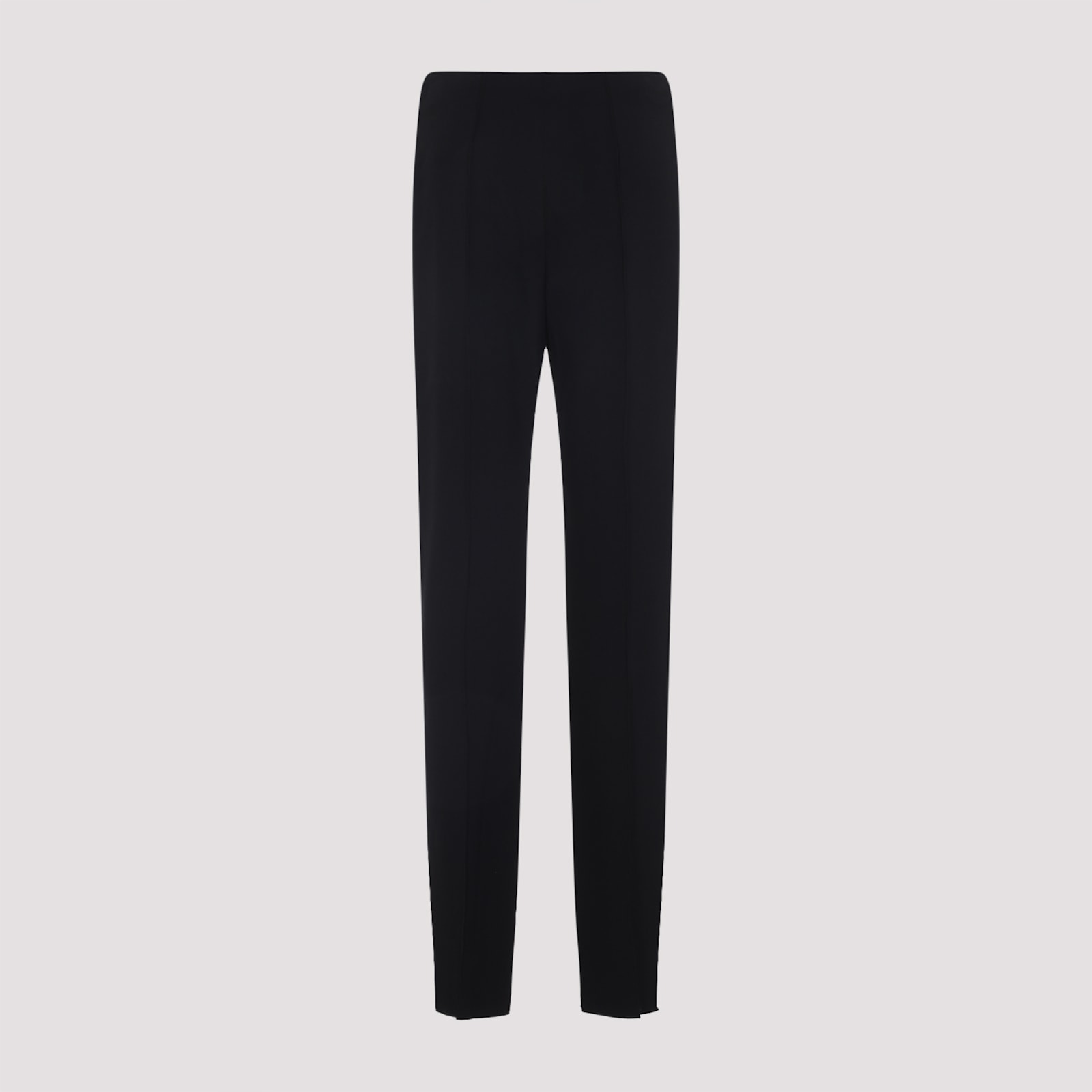 Giorgio Armani Viscose Pants Central Stitching In Black