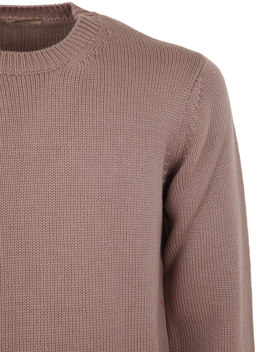 Shop Nuur Long Sleeve Crew Neck Sweater In Powder