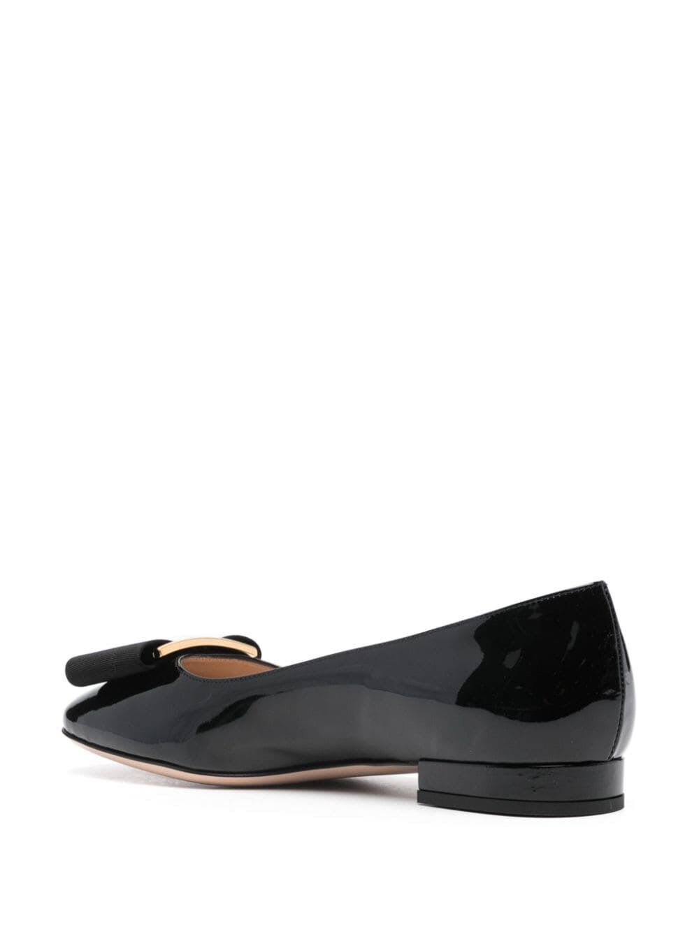 Shop Tom Ford Patent Leather + Gros Grain Ballerina In Black