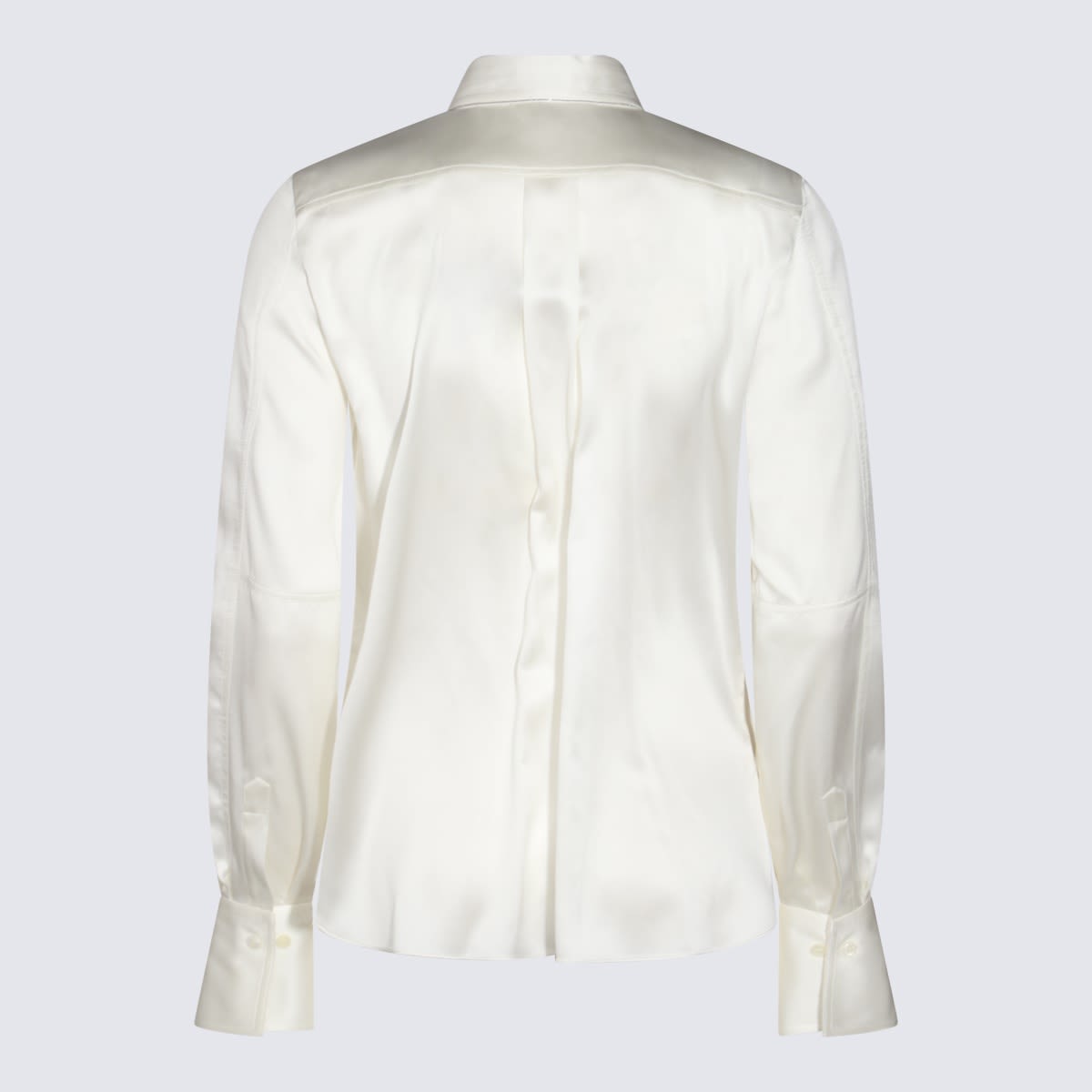 Brunello Cucinelli White Silk Shirt In Natural