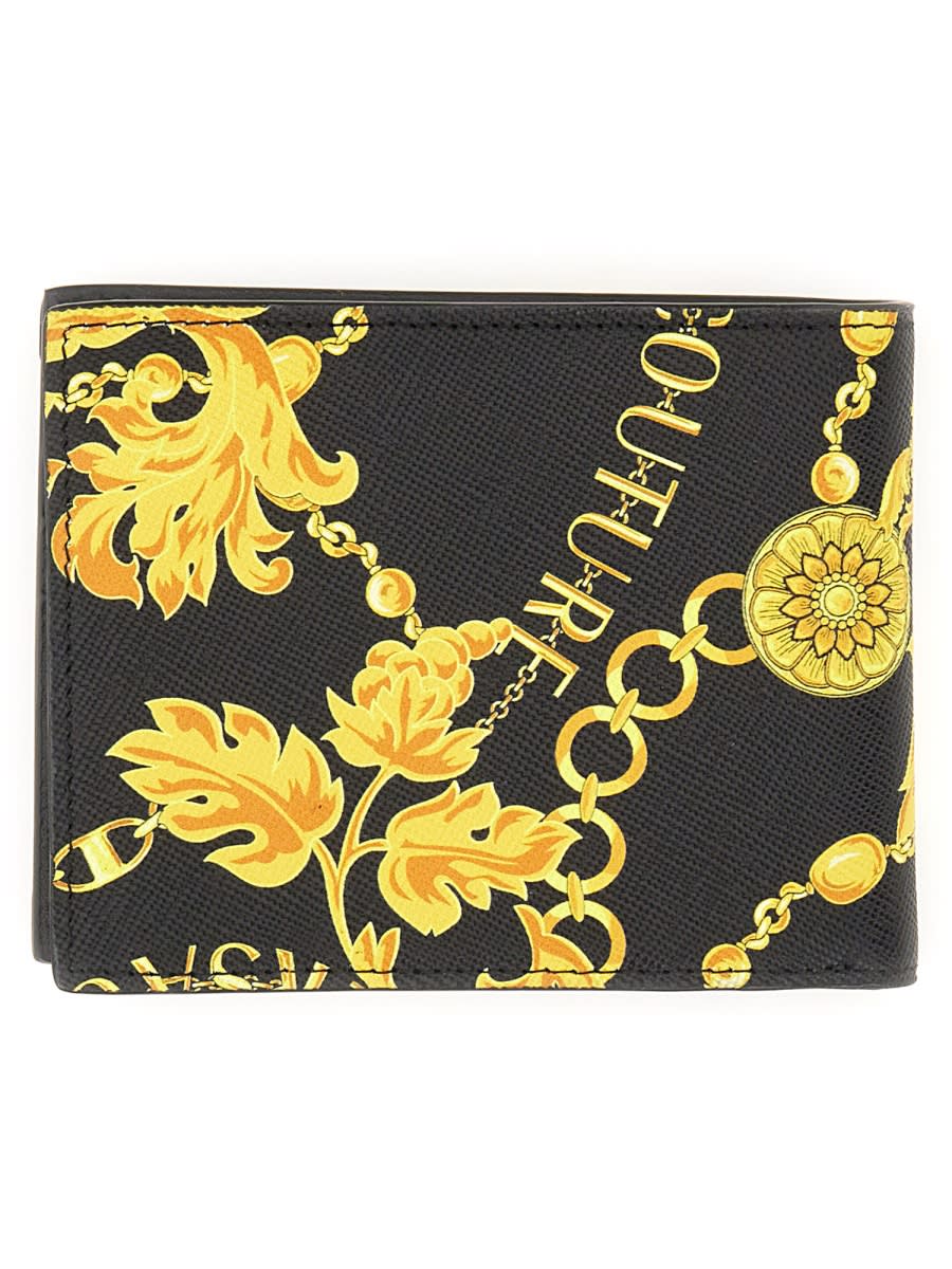Shop Versace Jeans Couture Leather Wallet In Black