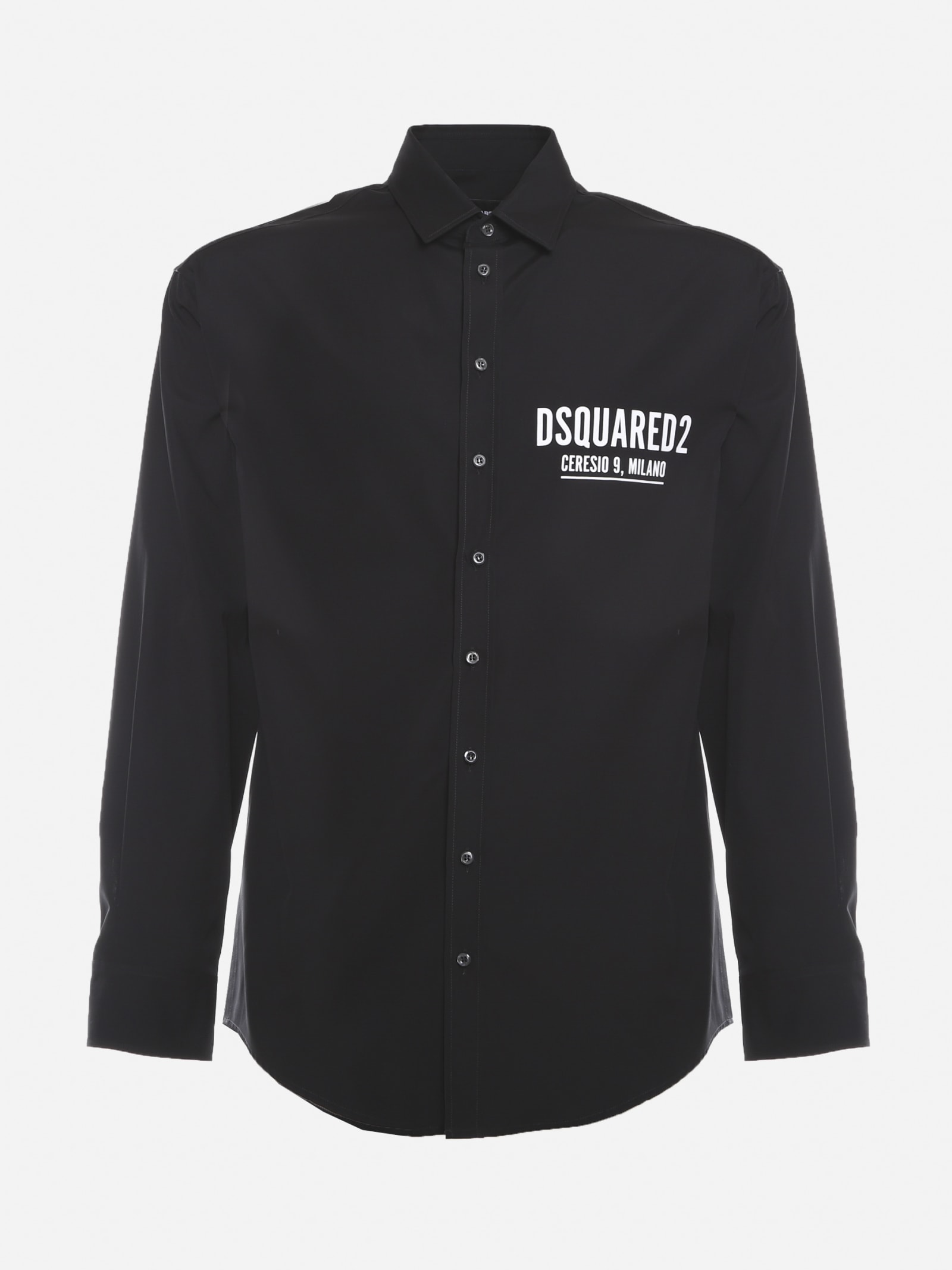 Dsquared2 Cotton Shirt With Contrasting Logo
