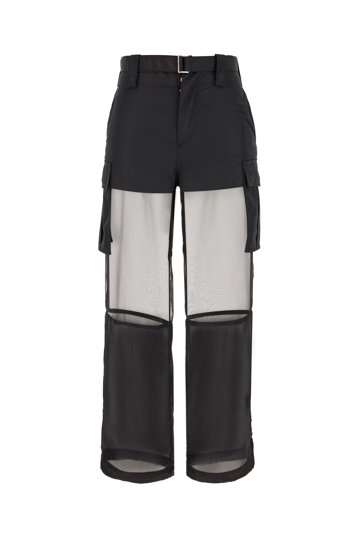 Sacai Black Polyester Cargo Pants