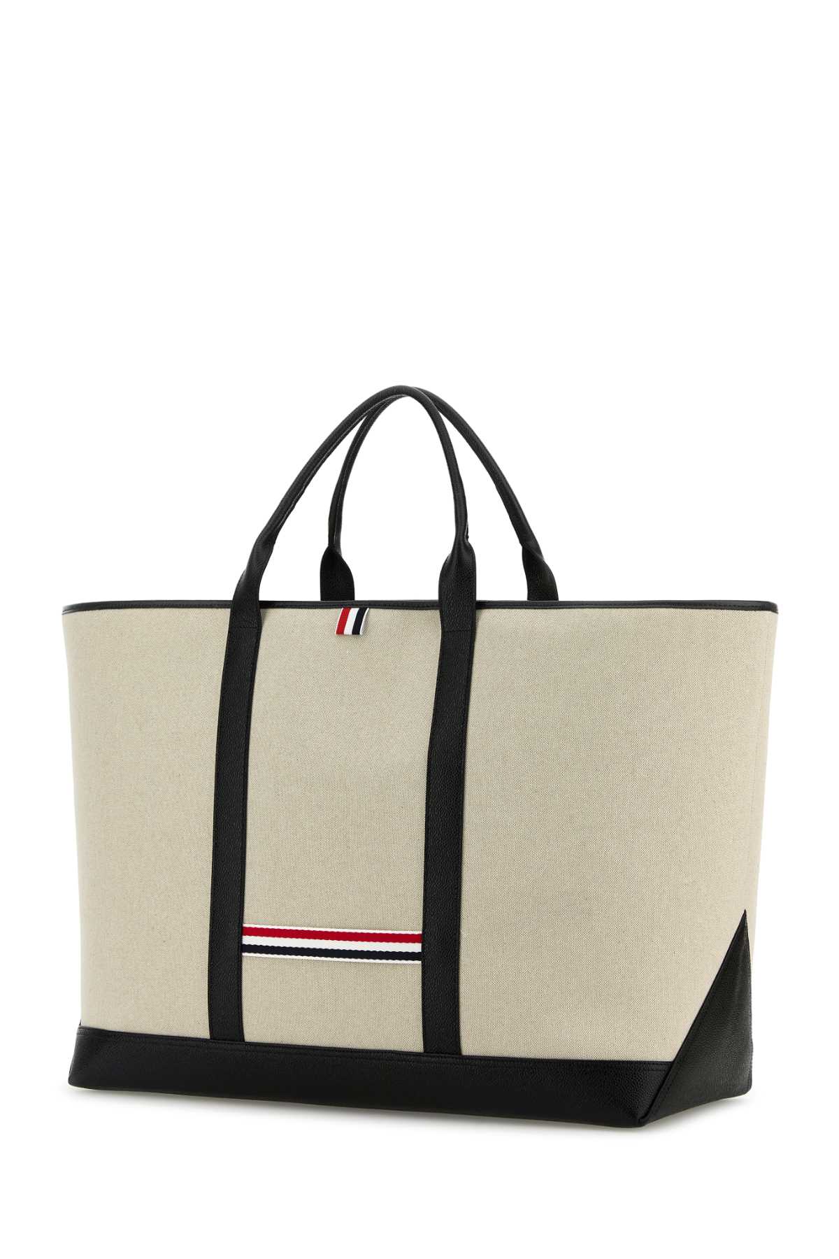 Thom Browne Beige Rwb-stripe Tote
