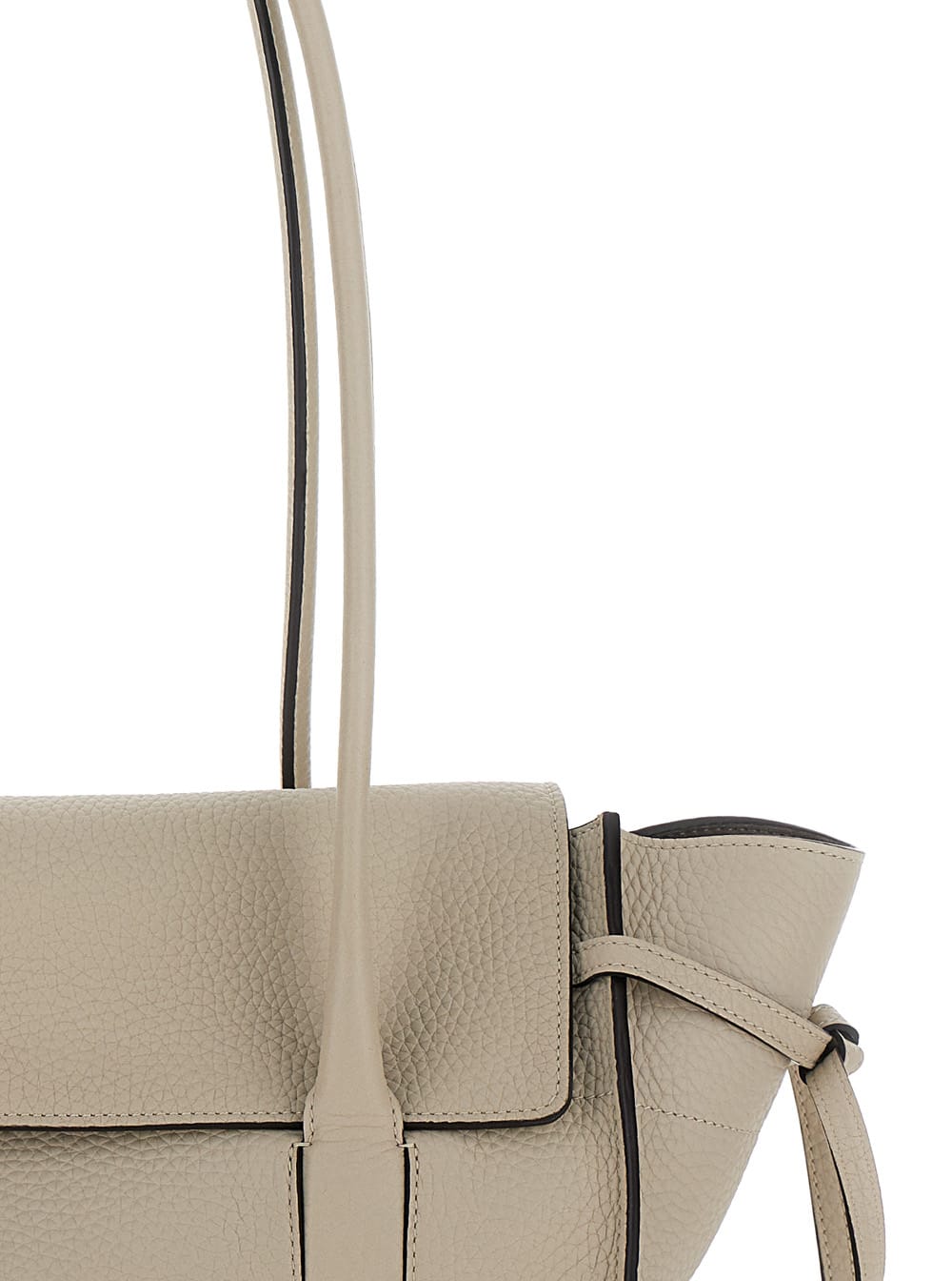 Shop Mulberry Small Bayswater White Shoulder Bag With Laminated Logo In Leather Woman