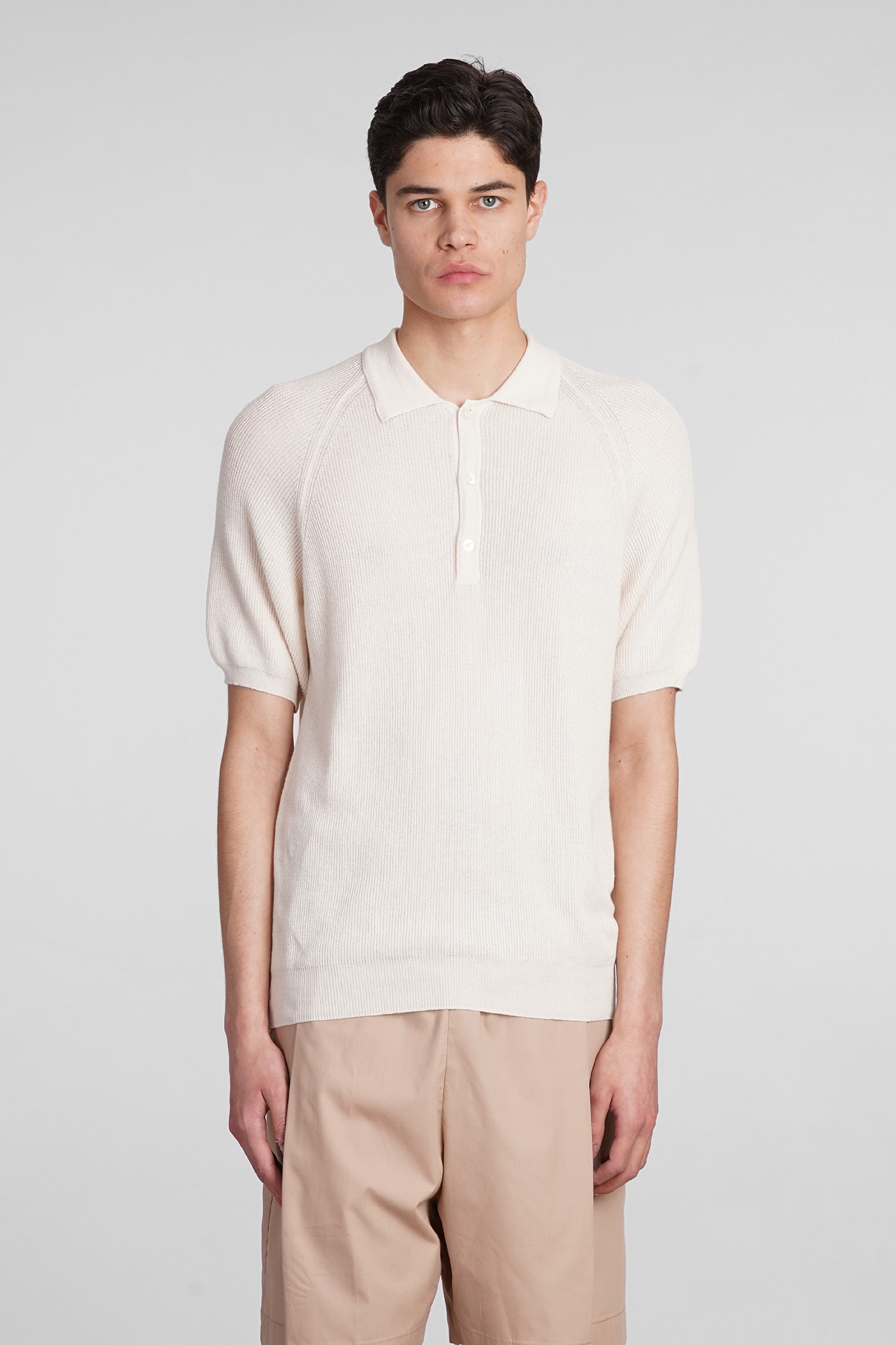 Polo In Beige Cotton
