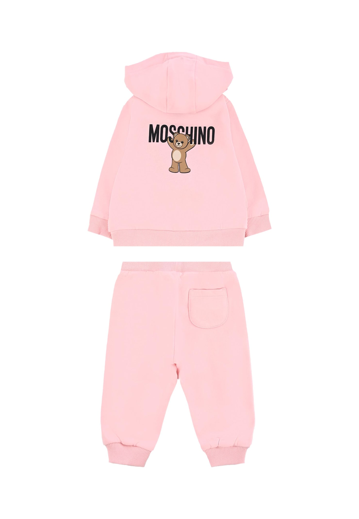 Moschino Pink Suit For Baby Girl With Teddy Bear In Pink